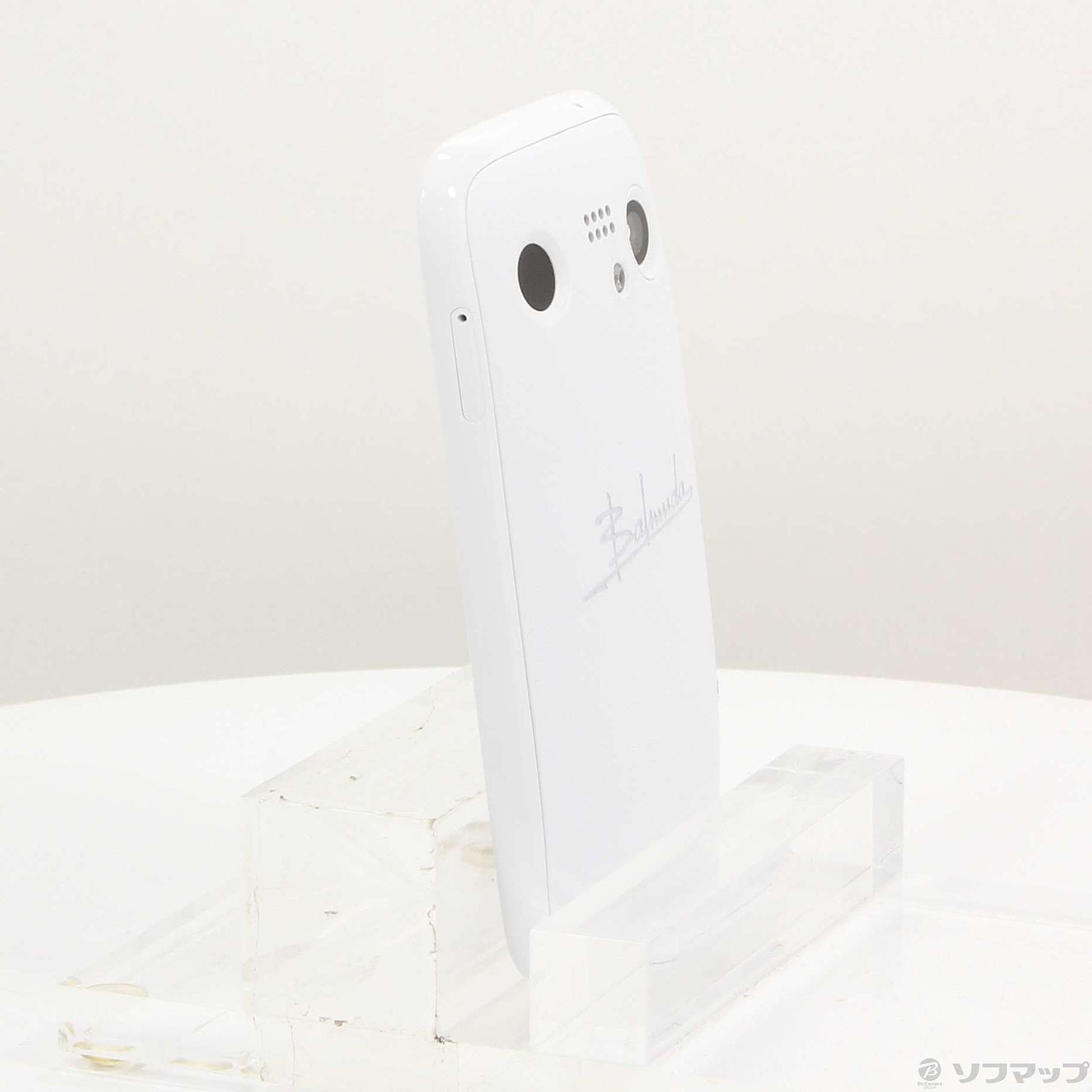 中古】BALMUDA Phone 128GB ホワイト BMSAA2 Softbank SIMフリー