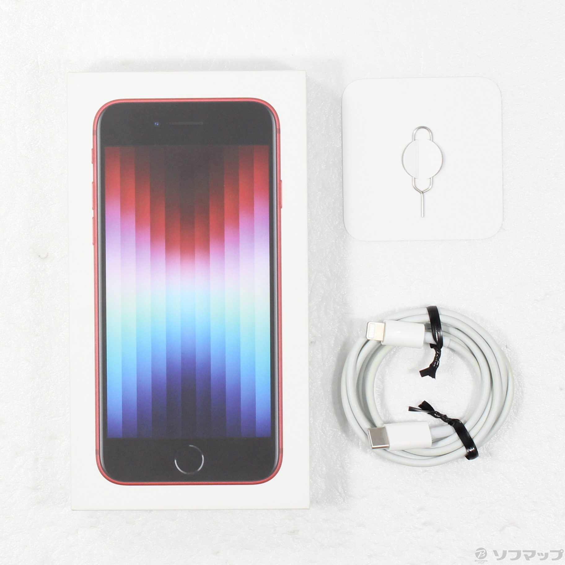 中古】iPhone SE 第3世代 64GB プロダクトレッド MMYE3J／A SIMフリー