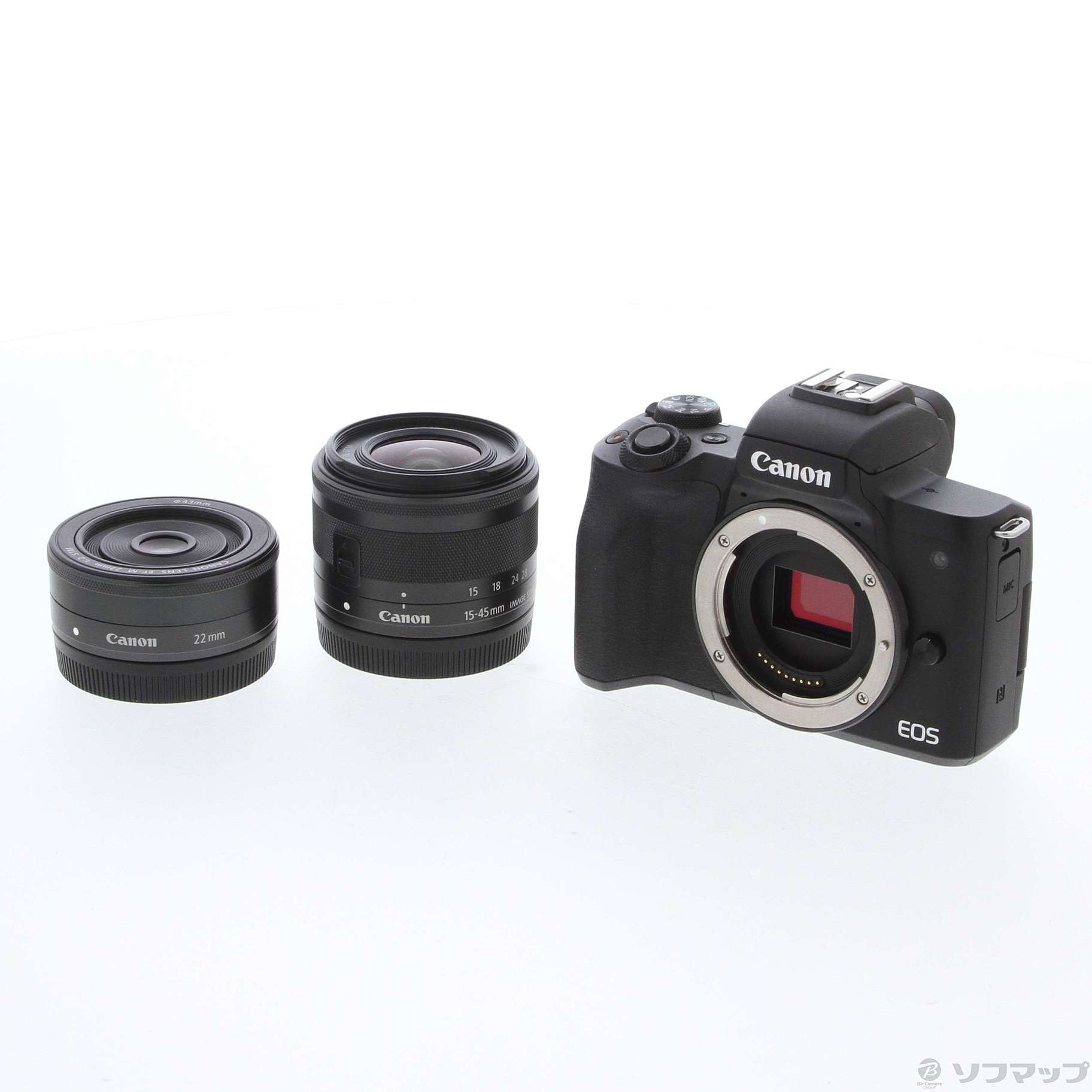 Canon　EOS Kiss M ダブルレンズキット [ブラック] Amazon | Canon ミラーレス一眼カメラ EOS Kiss M ダブルレンズキット