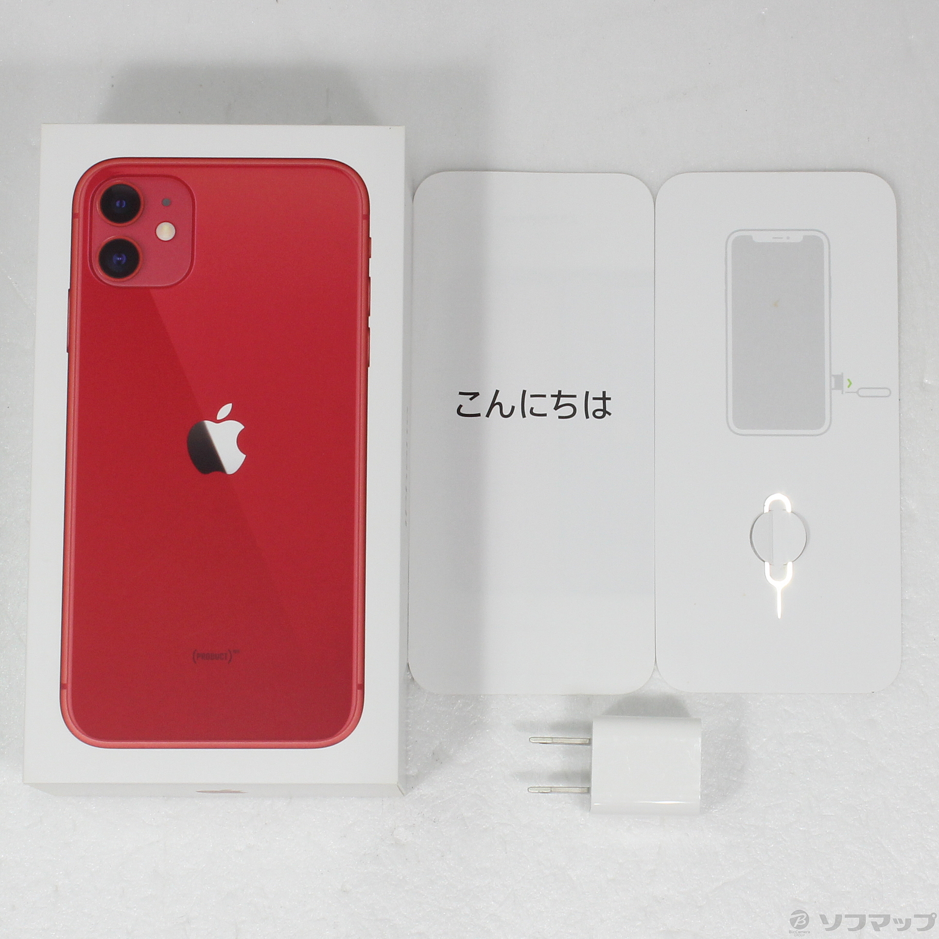 中古】iPhone11 128GB プロダクトレッド MWM32J／A SoftBank 
