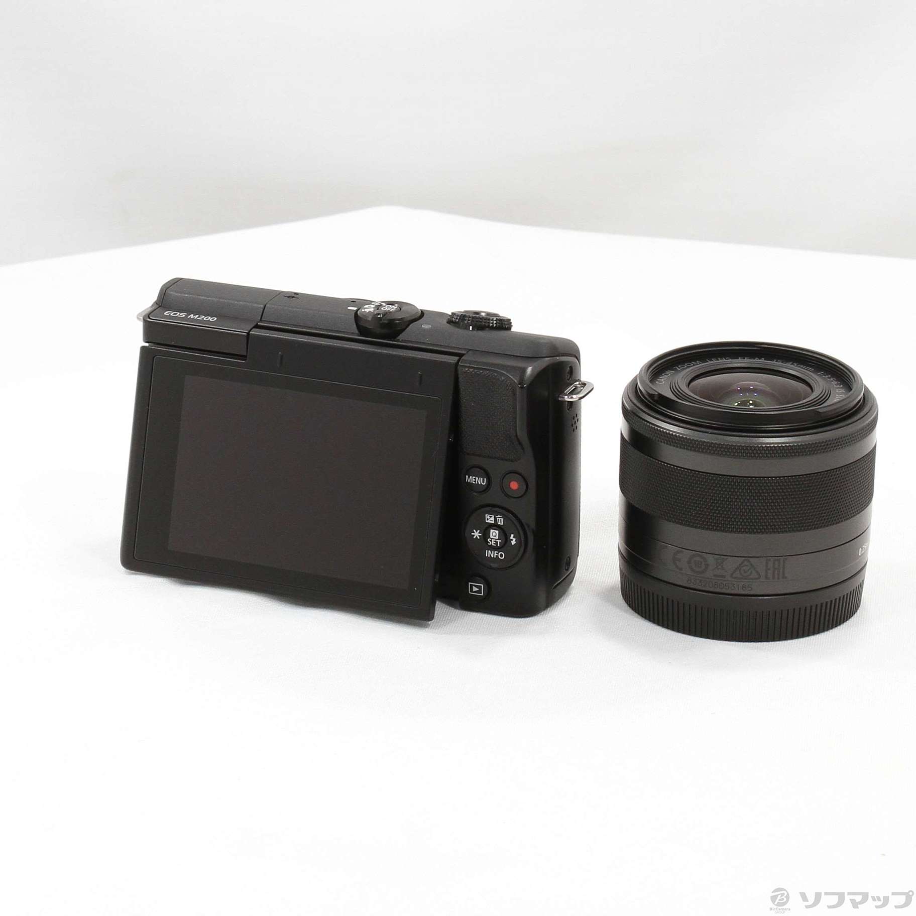 ほぼ未使用 Canon EOS M200 EF-M15-45 IS STM 黒 中古】EOS M200 EF-M15-45 IS STM レンズキット ブラック