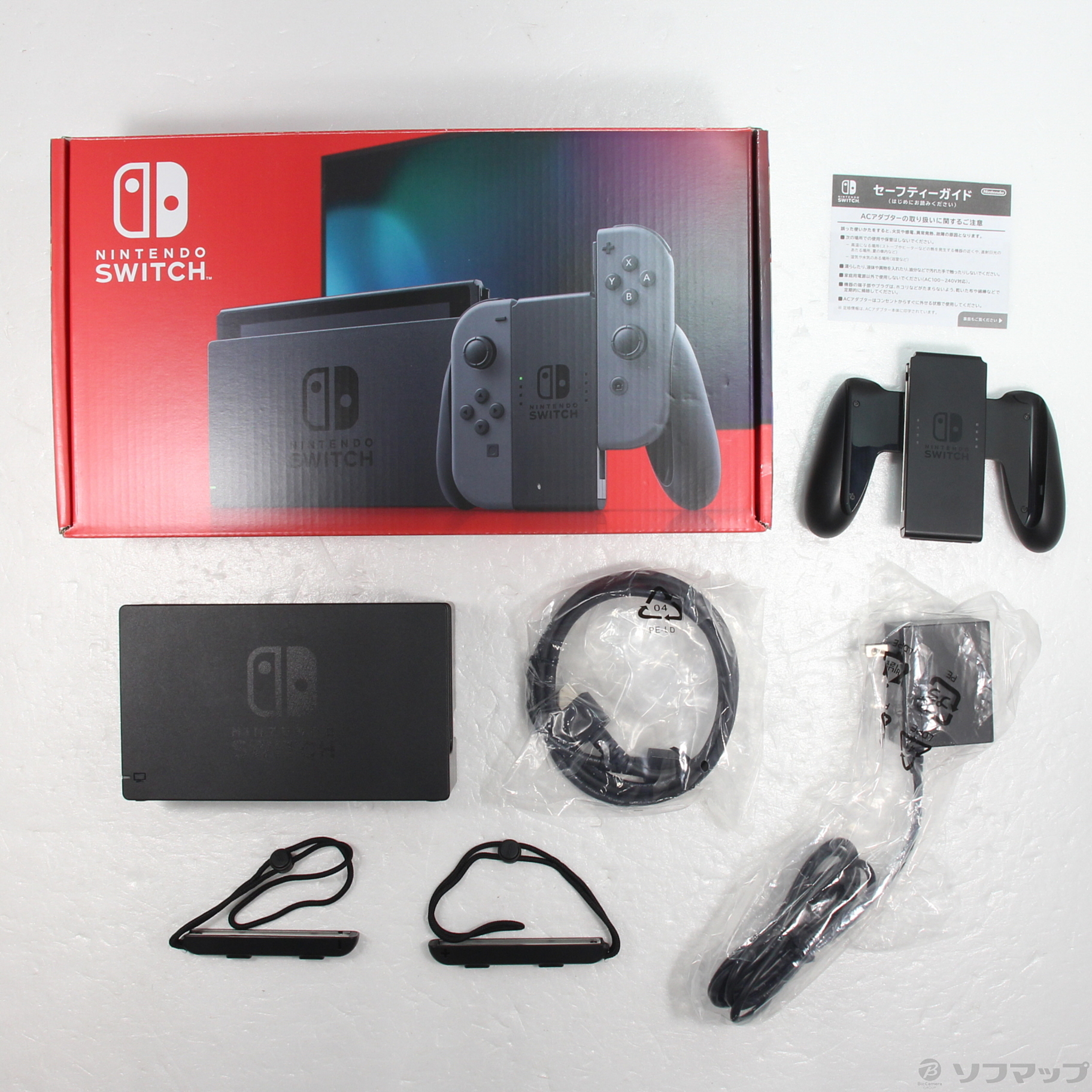 中古】Nintendo Switch Joy-Con (L) ／ (R) グレー (2019年8月モデル