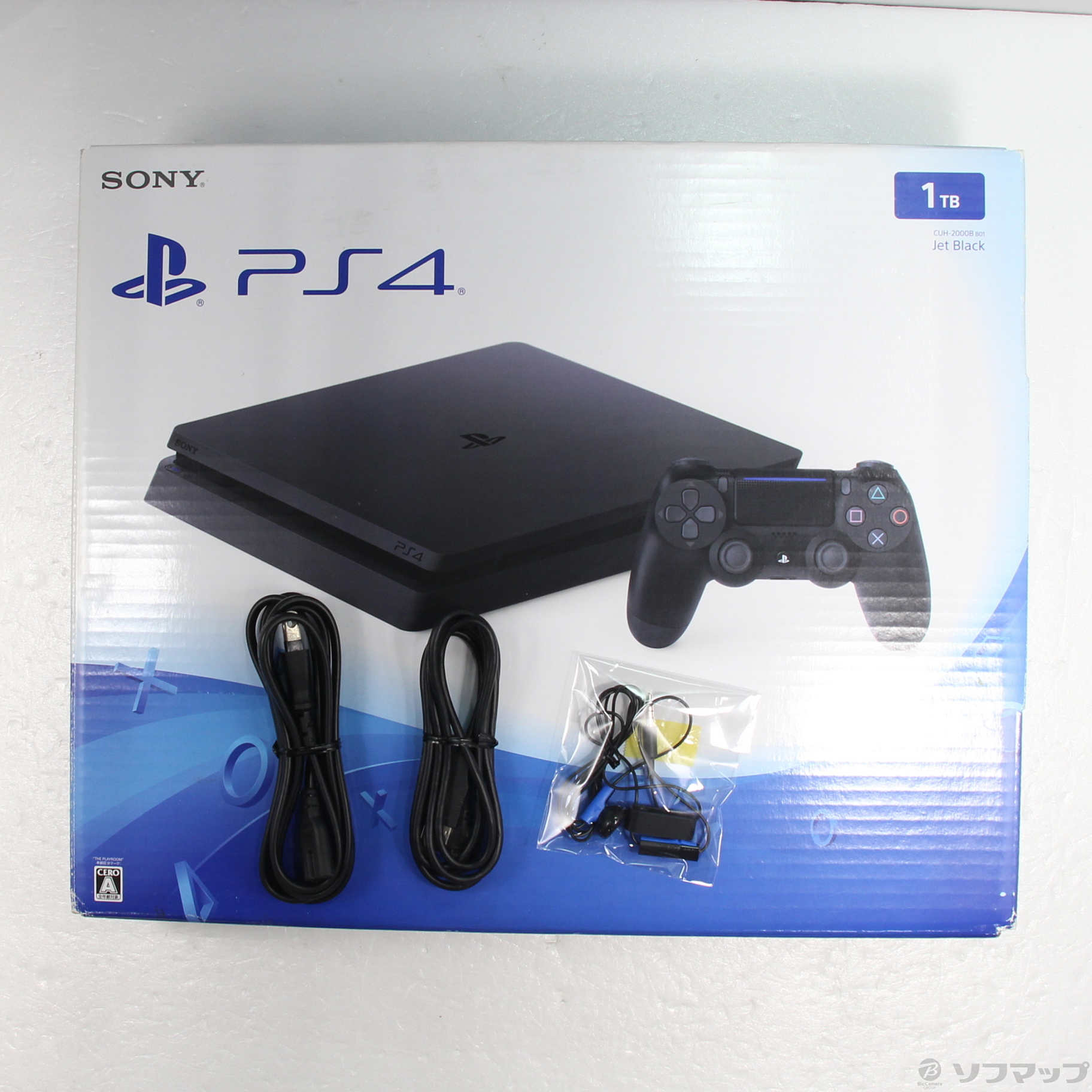 中古】PlayStation 4 ジェット・ブラック 1TB CUH-2000BB