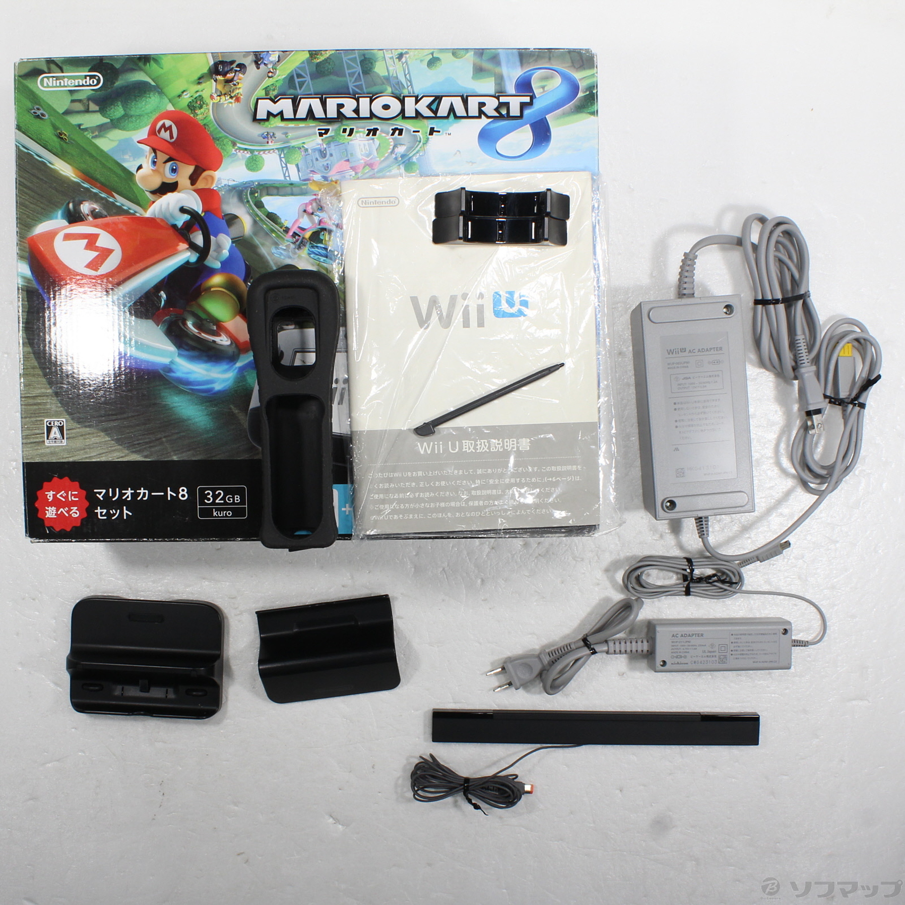 中古】Wii U マリオカート8セットクロ WUP-S-KAGH