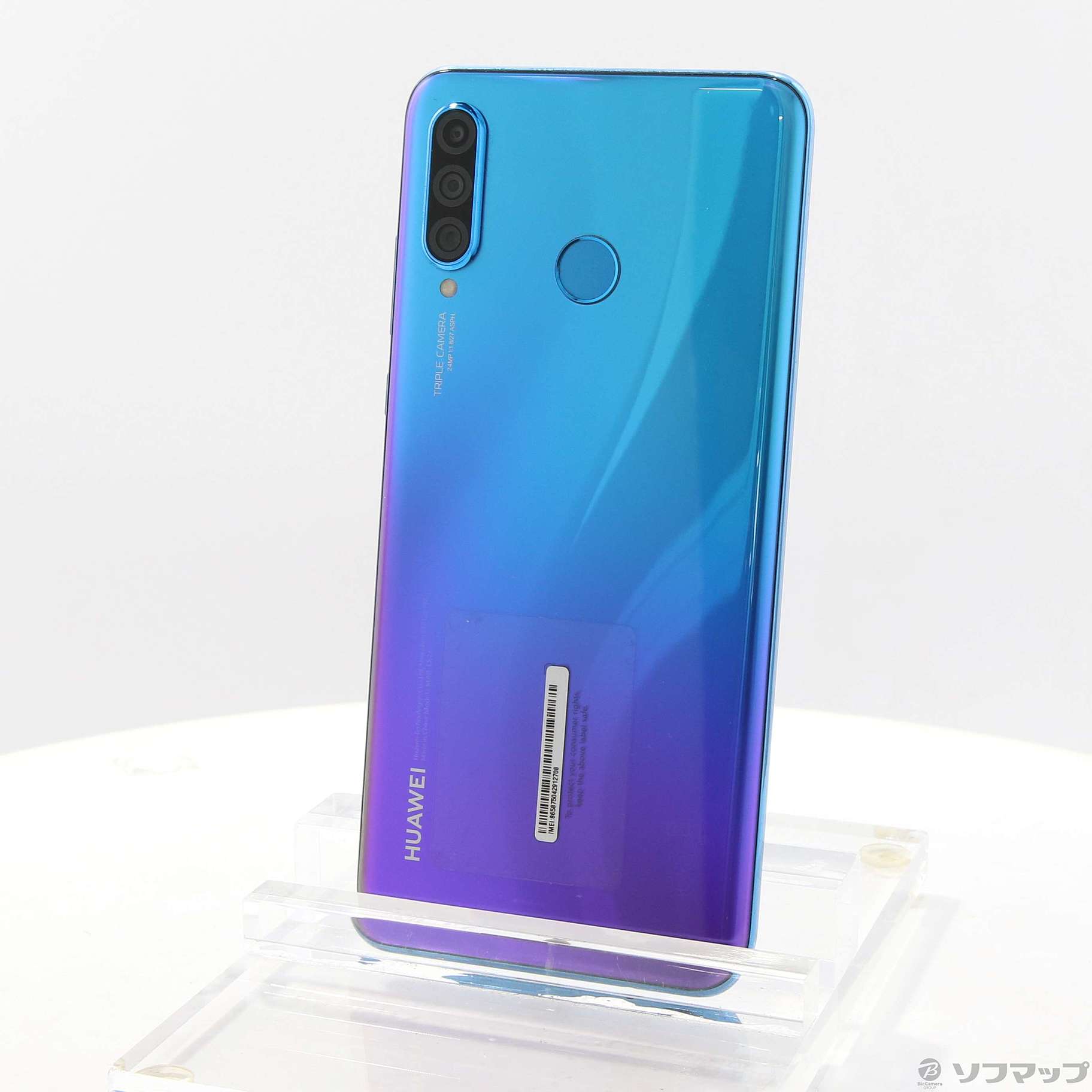 中古】HUAWEI P30 lite 64GB ピーコックブルー HWSEC1 Y!mobile 