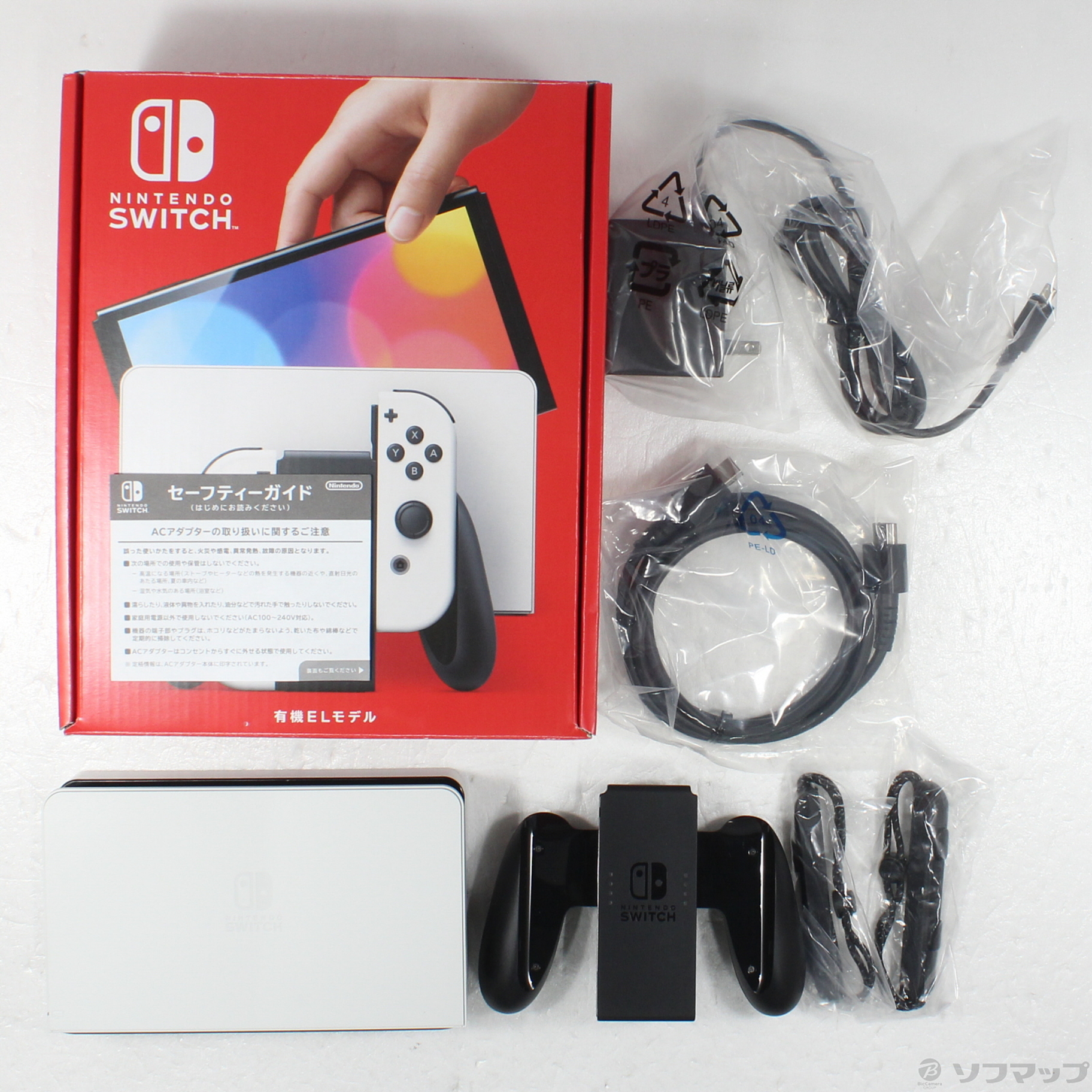 中古】Nintendo Switch 有機ELモデル Joy-Con(L)／(R) ホワイト