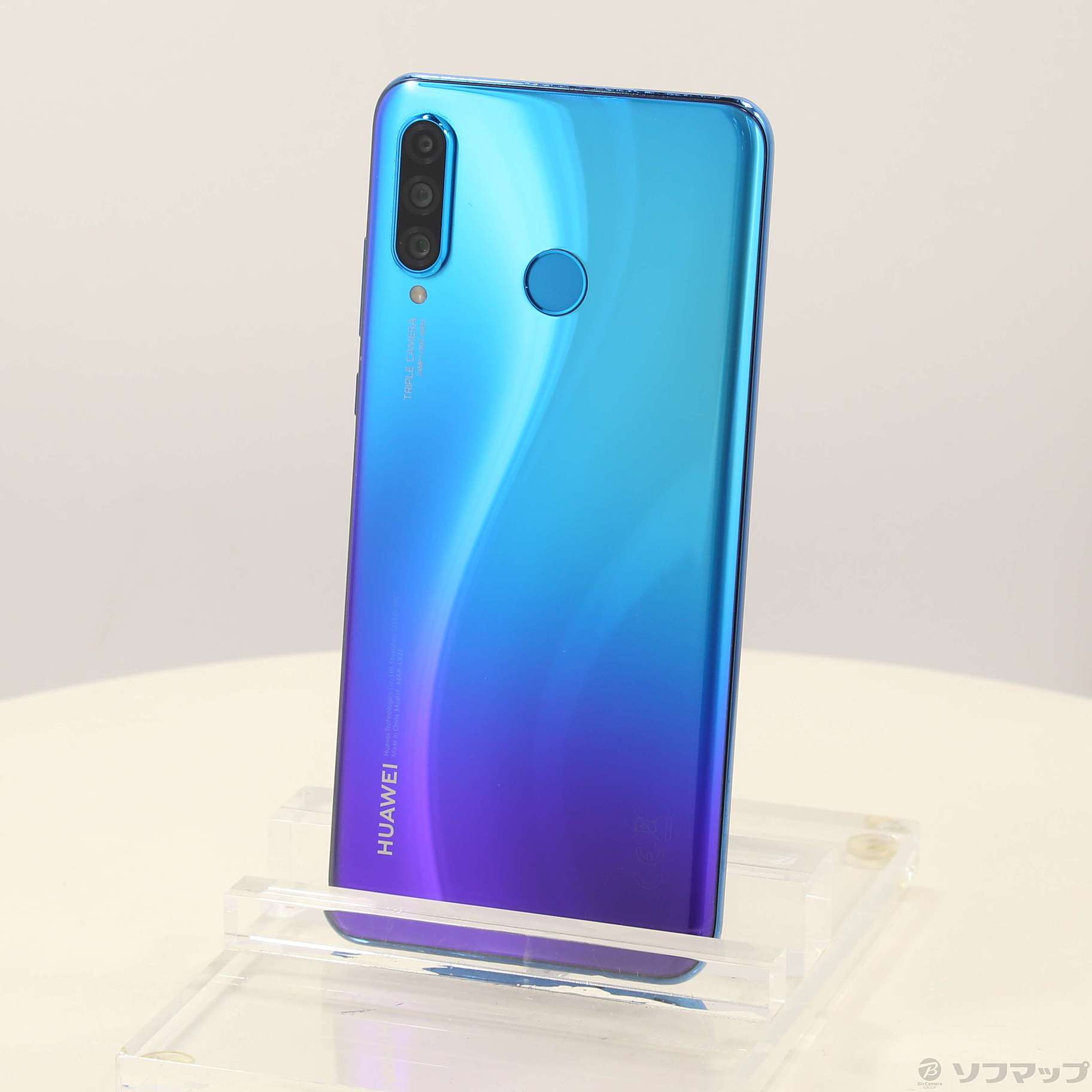中古】HUAWEI P30 lite 64GB ピーコックブルー MAR-LX2J SIMフリー 