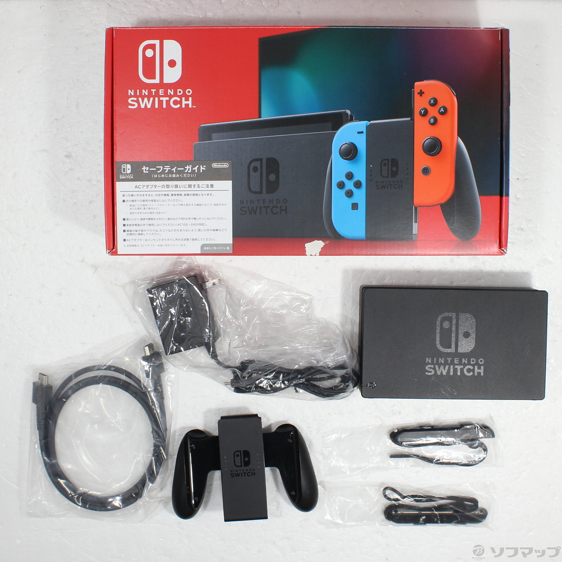 中古】Nintendo Switch Joy-Con (L) ネオンブルー／ (R) ネオンレッド