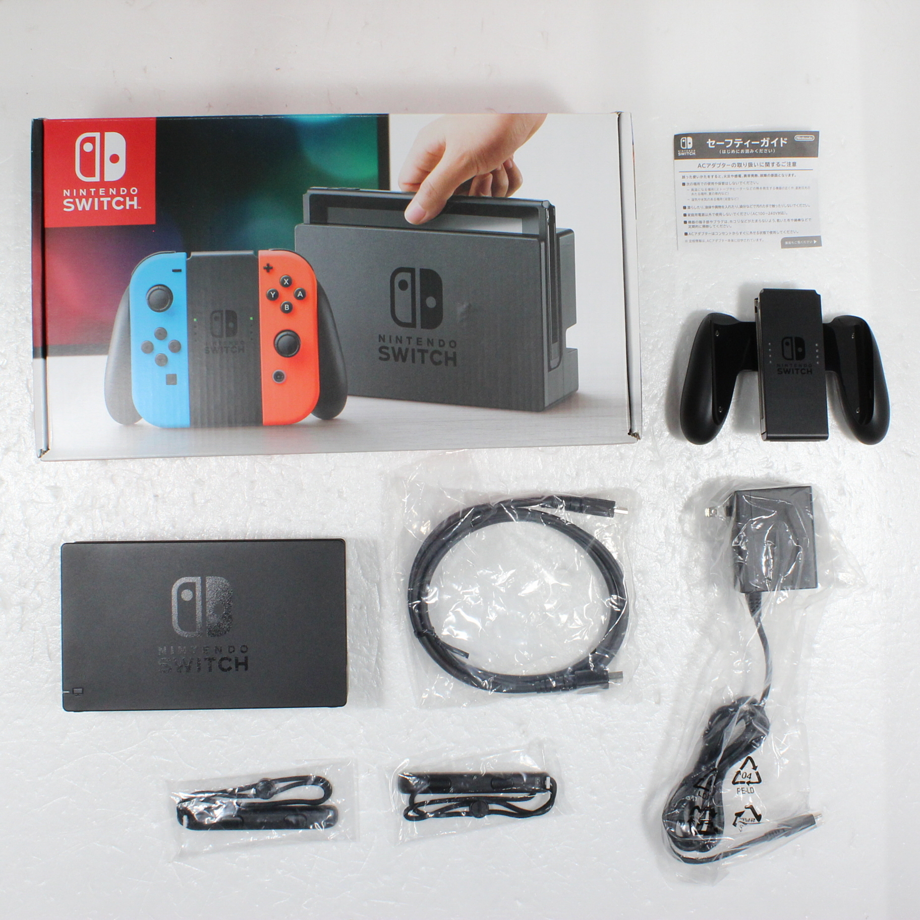 中古】Nintendo Switch Joy-Con (L) ネオンブルー／ (R) ネオンレッド