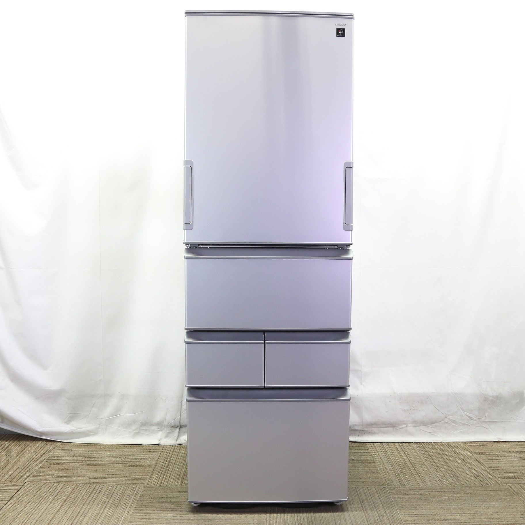 中古】〔展示品〕 両開き455L冷蔵庫 カームマットシルバー SJ-XW46P-S