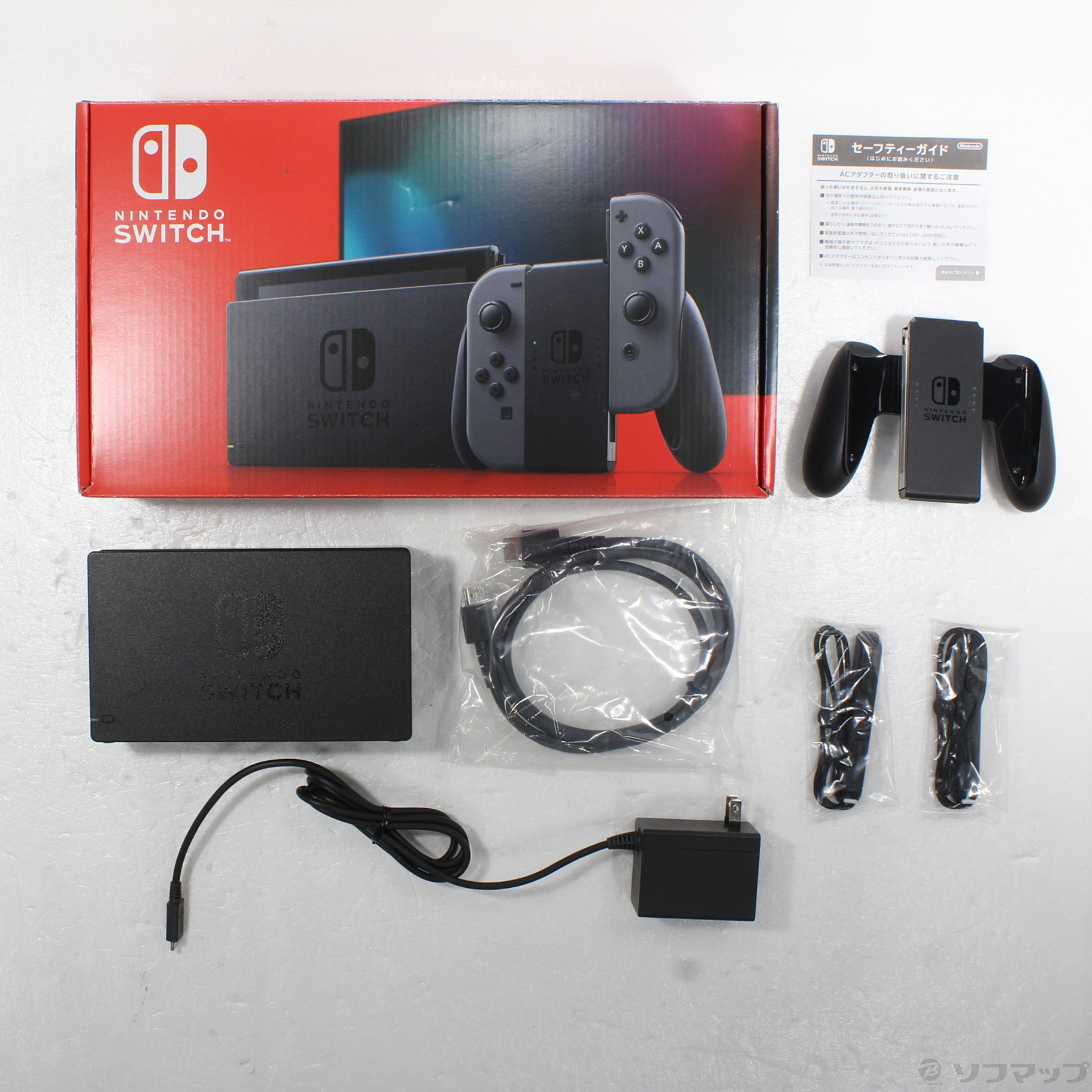 中古】Nintendo Switch Joy-Con (L) ／ (R) グレー (2019年8月モデル