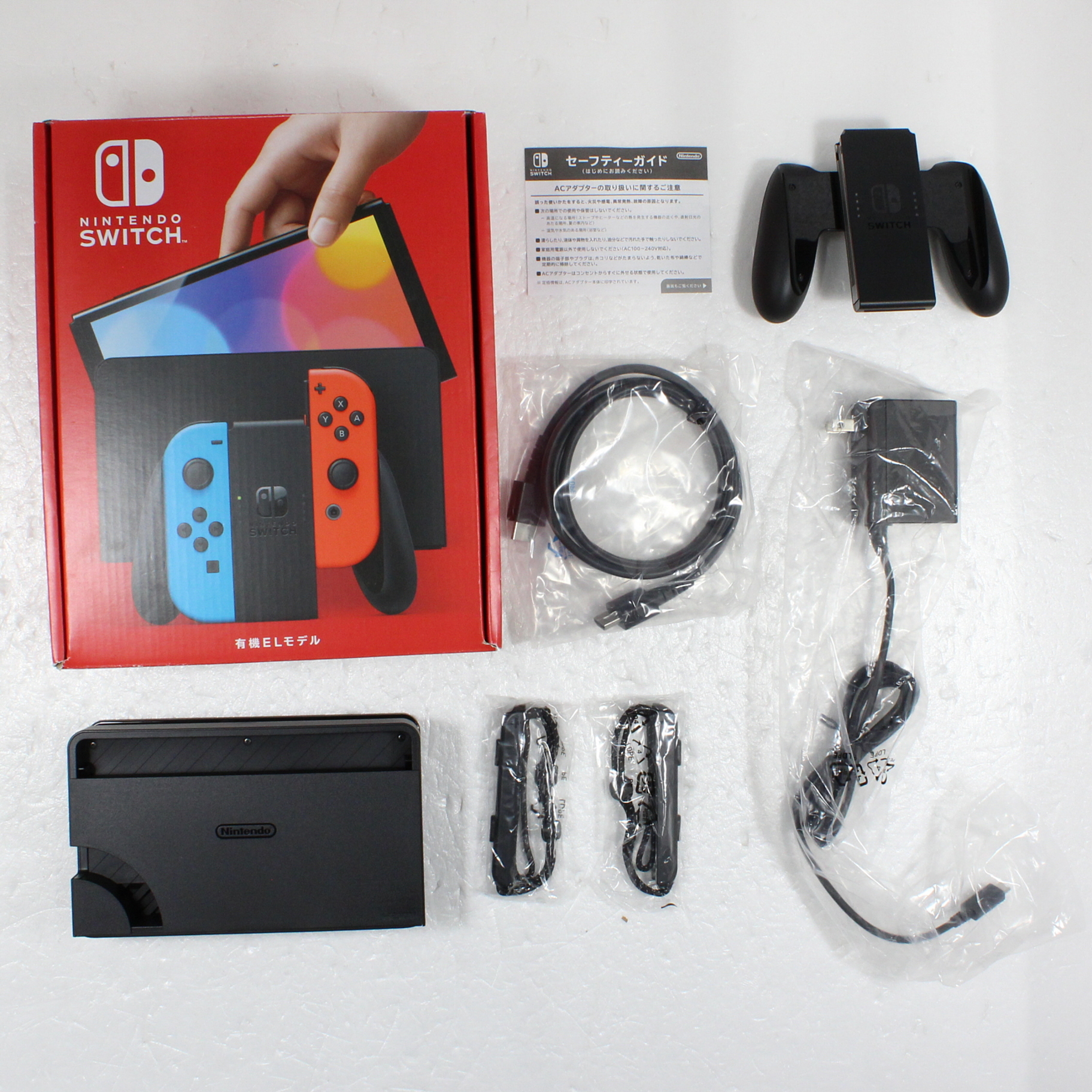 中古】Nintendo Switch 有機ELモデル Joy-Con(L) ネオンブルー