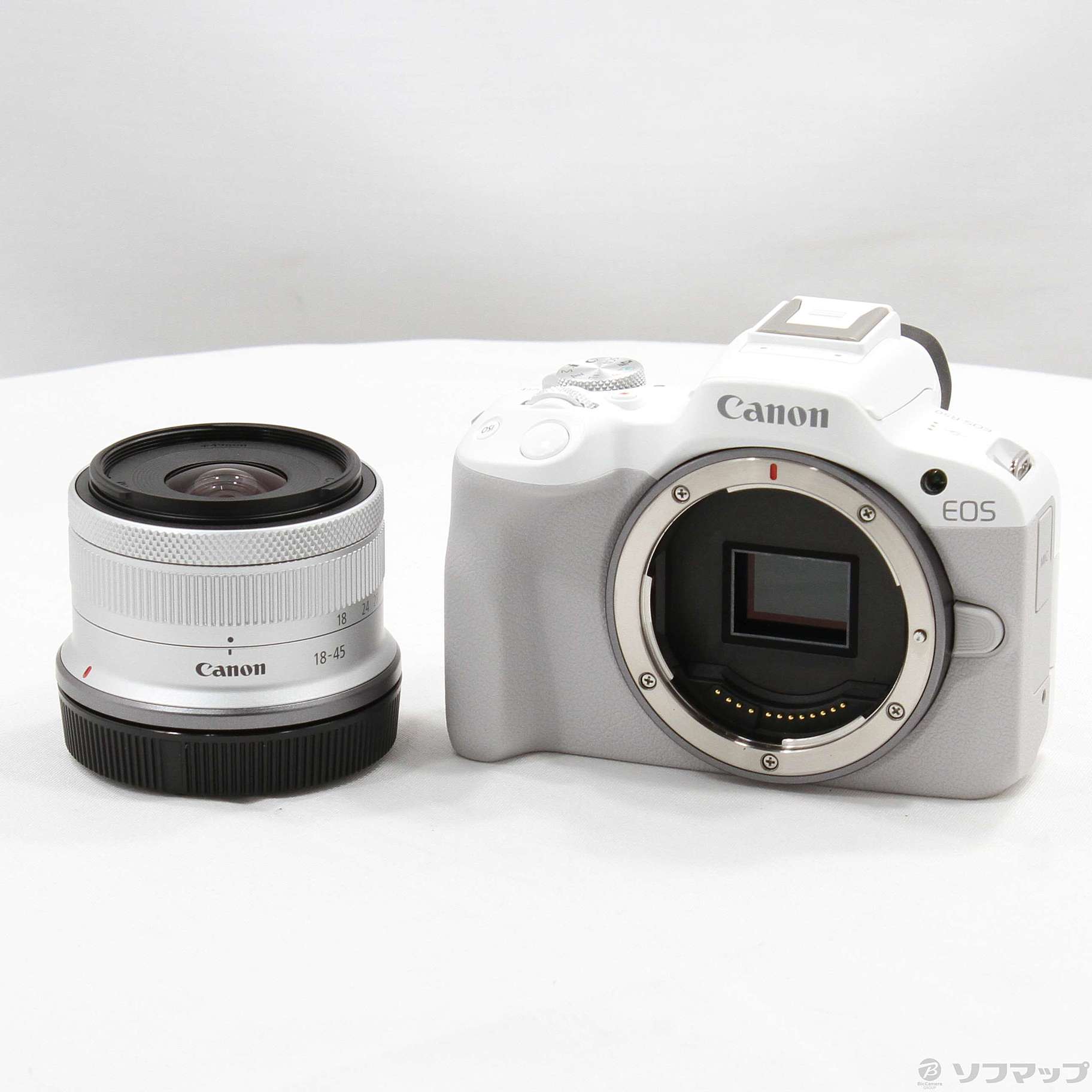 中古】EOS R50 RF-S18-45 IS STM レンズキット ホワイト 