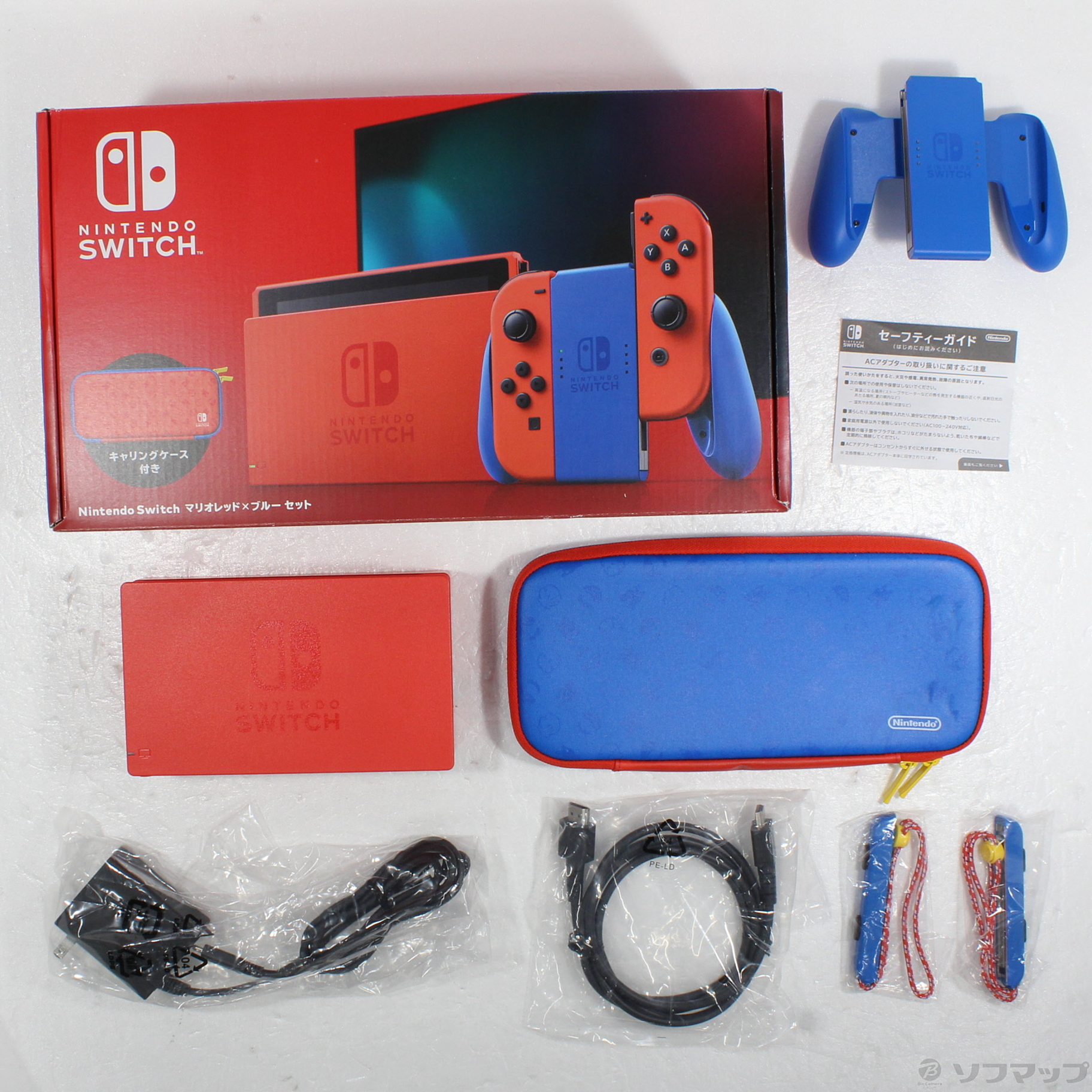中古】Nintendo Switch マリオレッド×ブルー セット