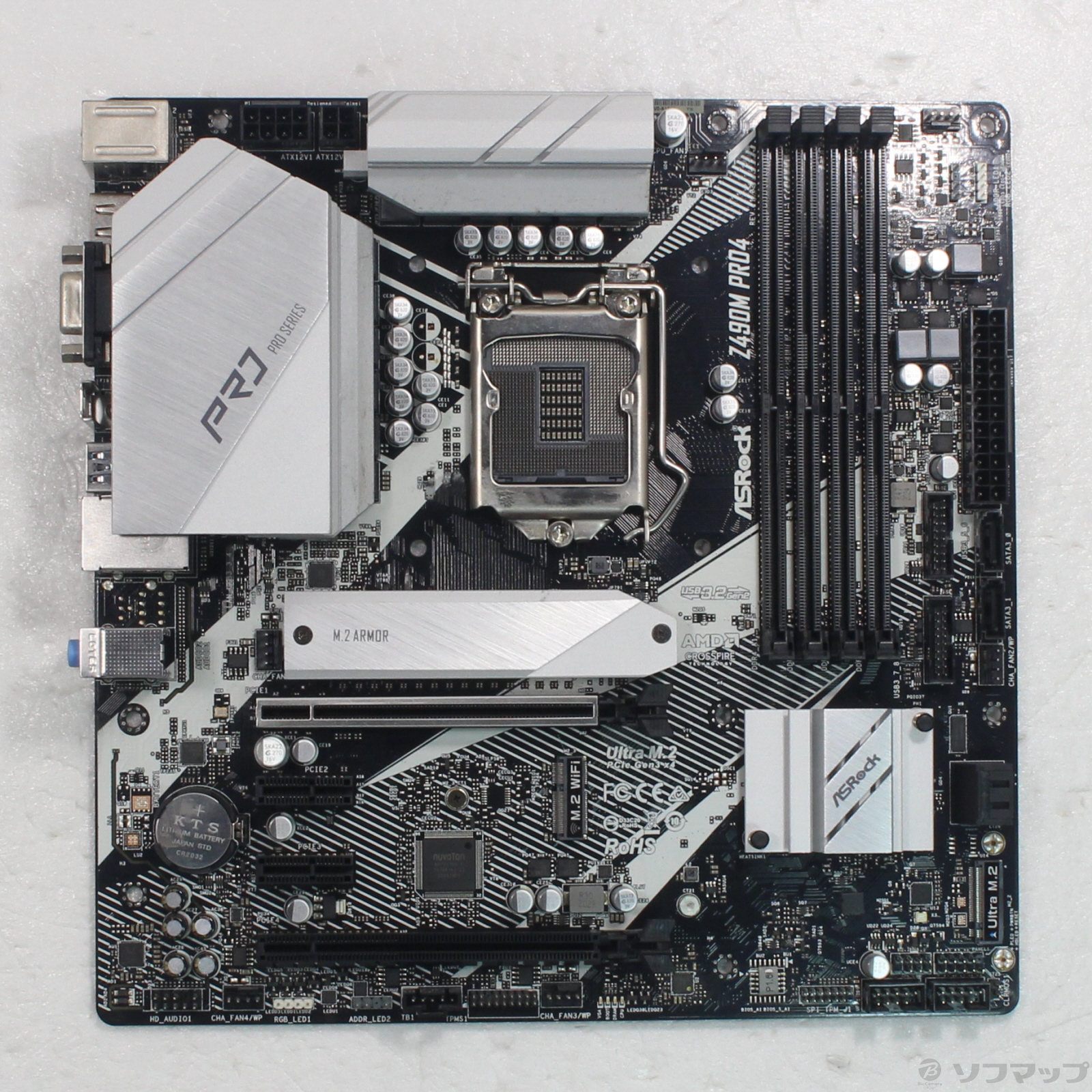 ASROCK　マザーボード　Ｚ４９０ＭPRO４　動作品（中古） ASROCK マザーボード Z490MPRO4 動作品（中古）