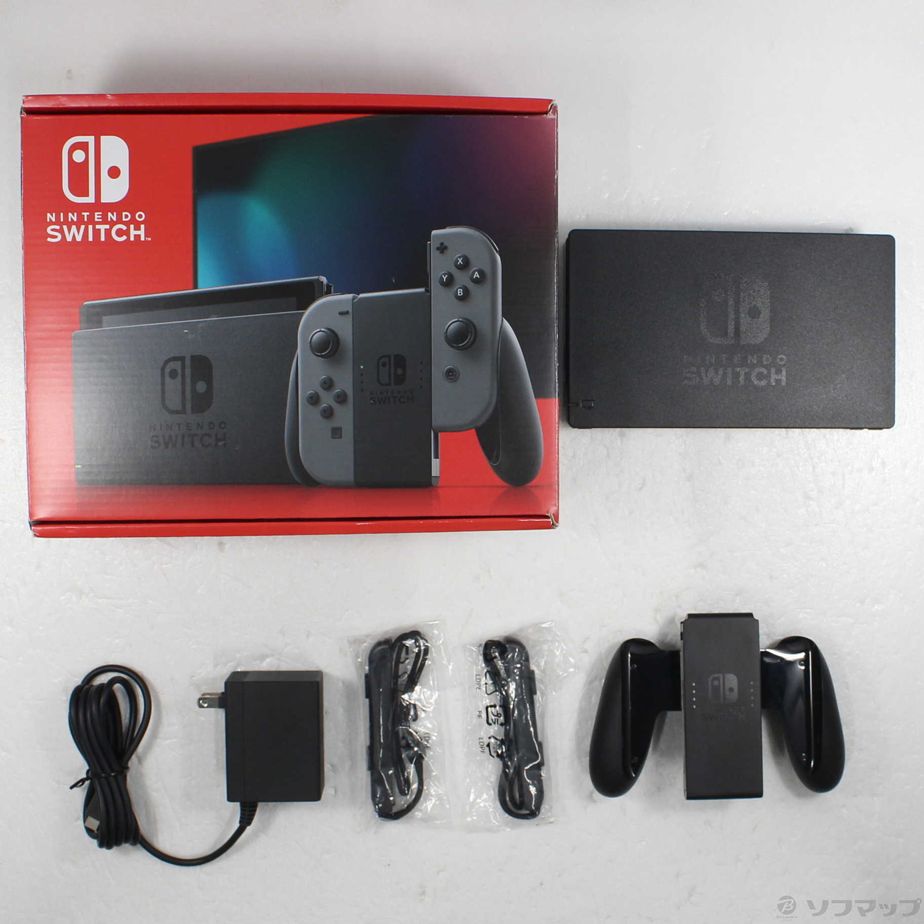中古】Nintendo Switch Joy-Con (L) ／ (R) グレー [2133064842045