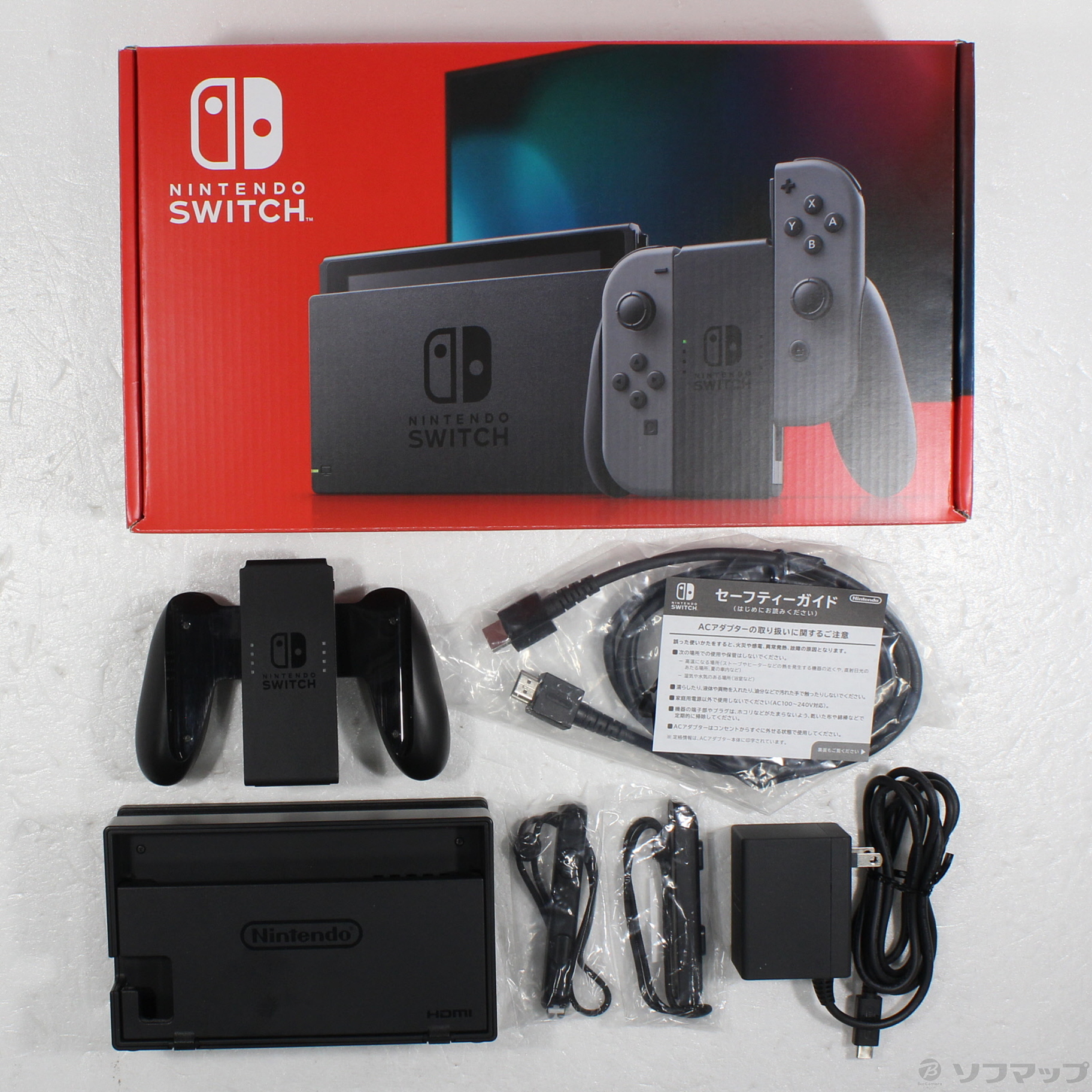 中古】Nintendo Switch Joy-Con (L) ／ (R) グレー (2019年8月