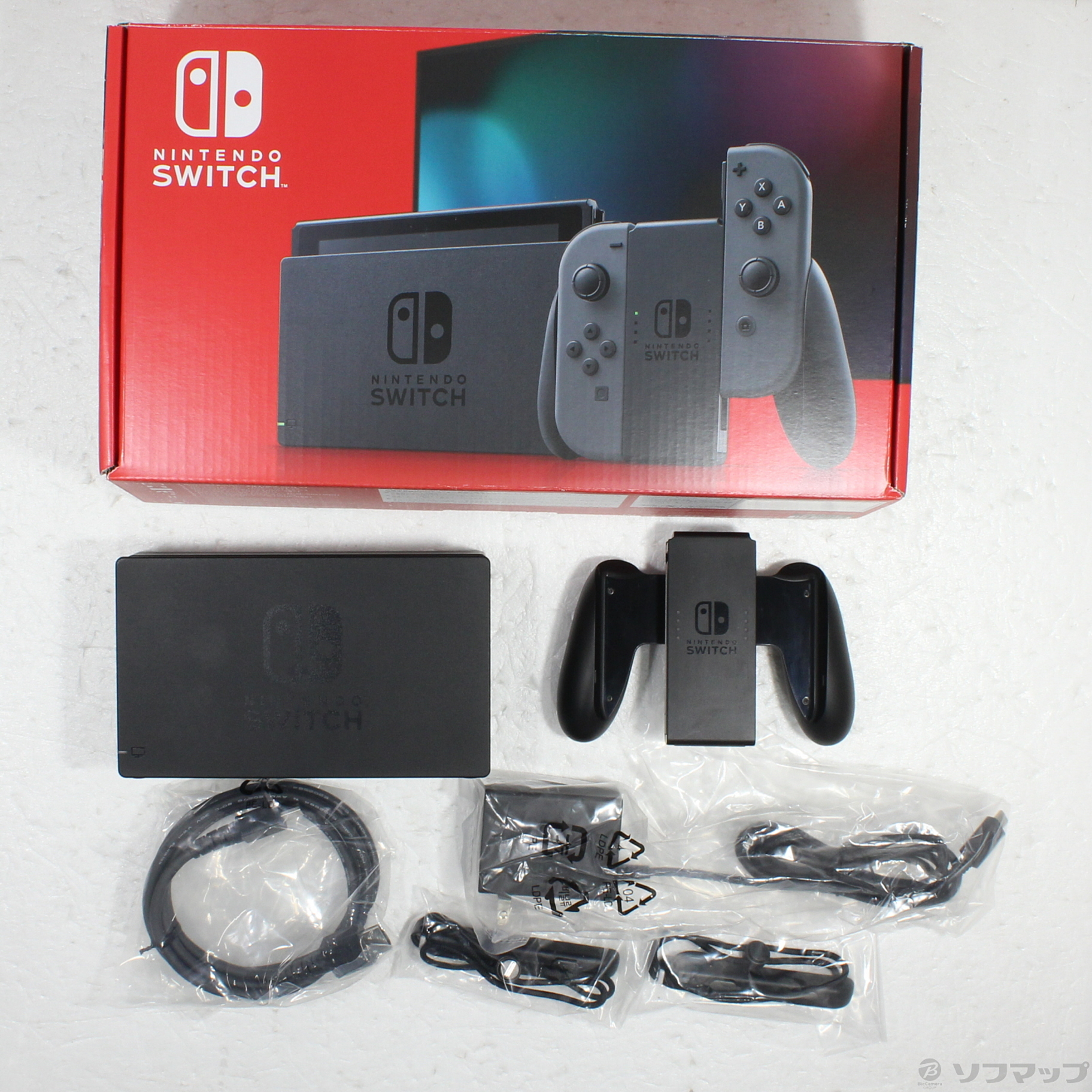 中古】Nintendo Switch Joy-Con (L) ／ (R) グレー (2019年8月モデル