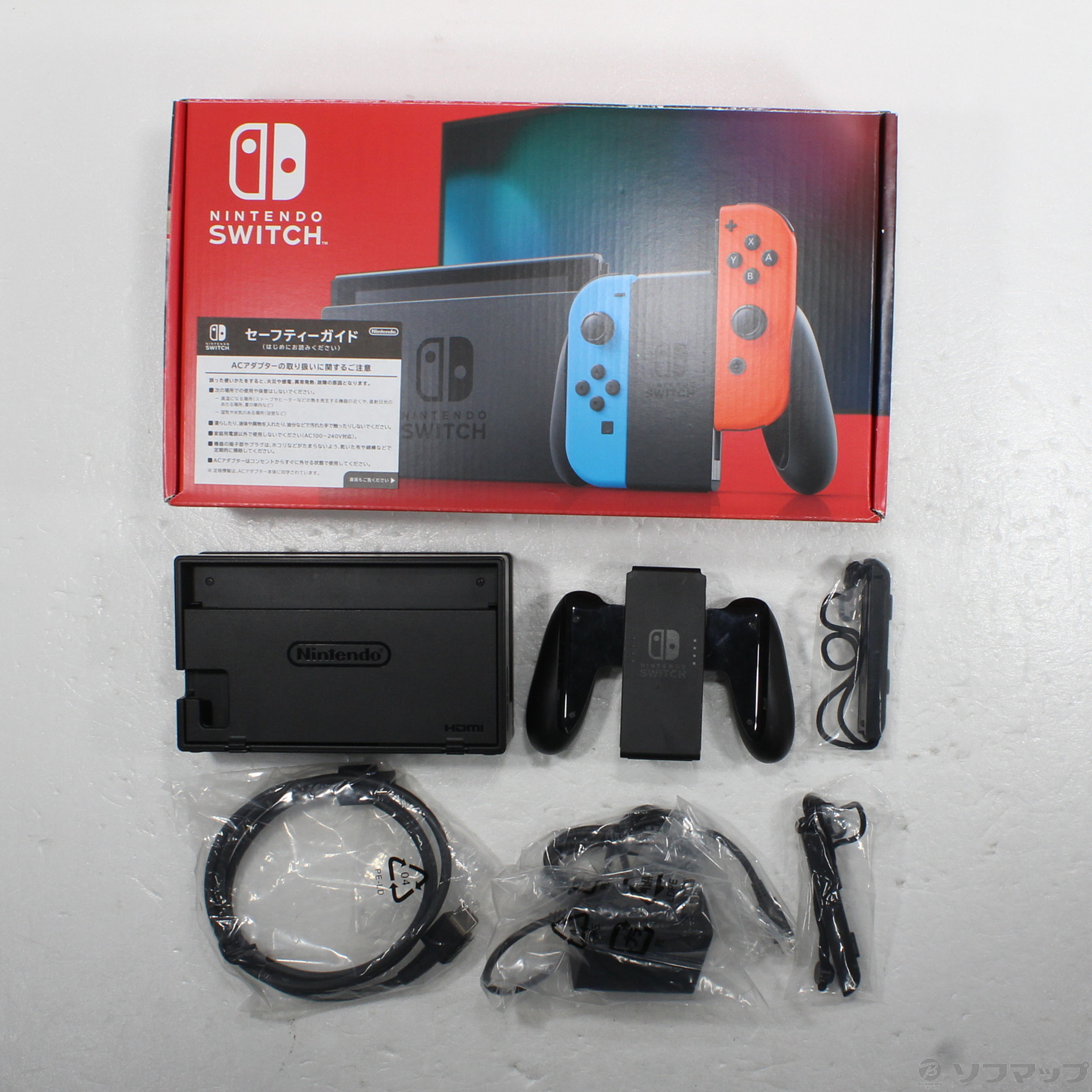 中古】Nintendo Switch Joy-Con (L) ネオンブルー／ (R) ネオンレッド
