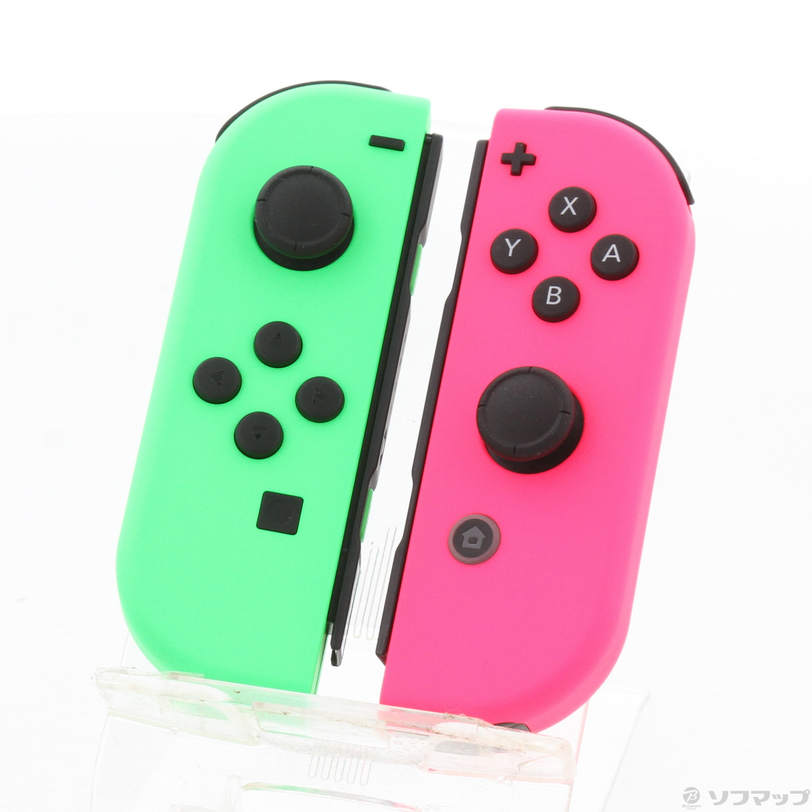 中古】JOY-CON (L) ネオングリーン／ (R) ネオンピンク 【Switch 