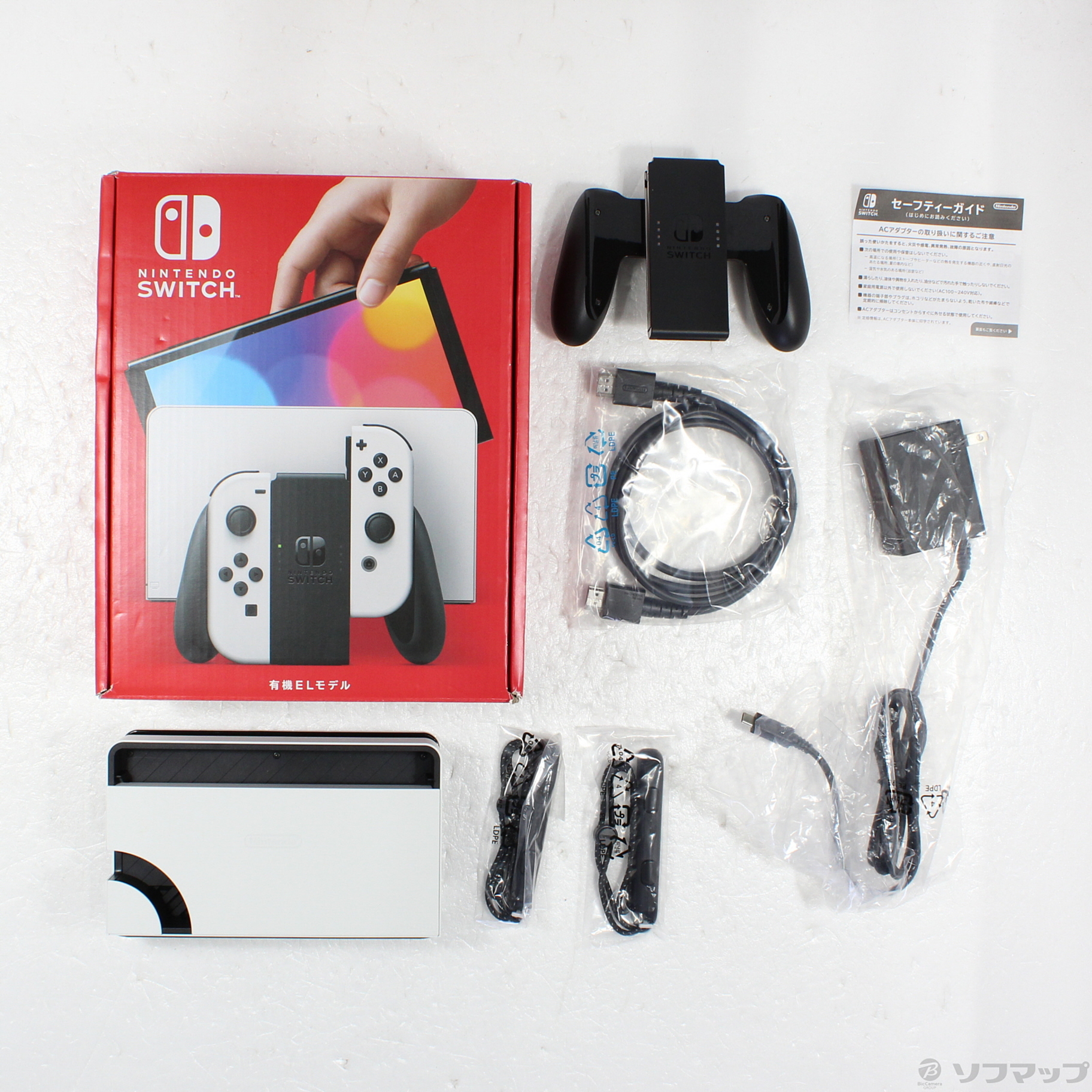 中古】Nintendo Switch 有機ELモデル Joy-Con(L)／(R) ホワイト