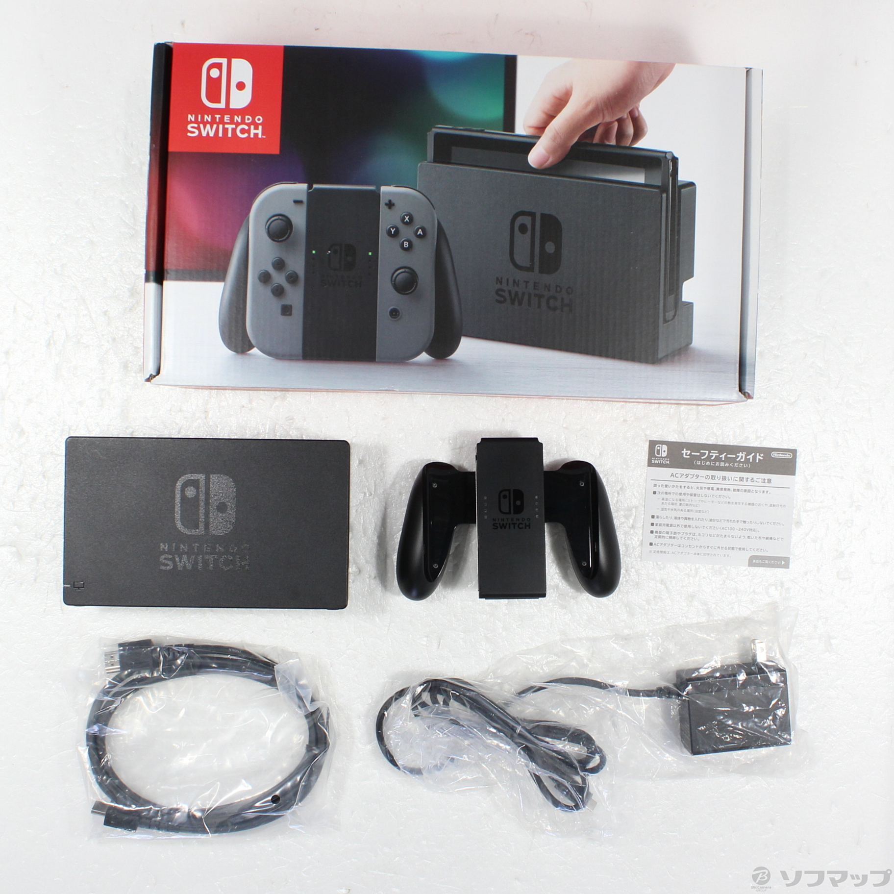 中古】Nintendo Switch Joy-Con (L) ／ (R) グレー [2133065281065