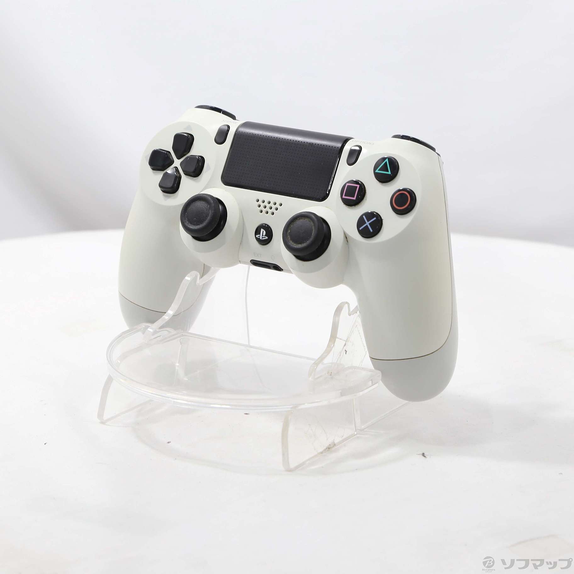 中古】ワイヤレスコントローラー DUALSHOCK4 グレイシャー・ホワイト