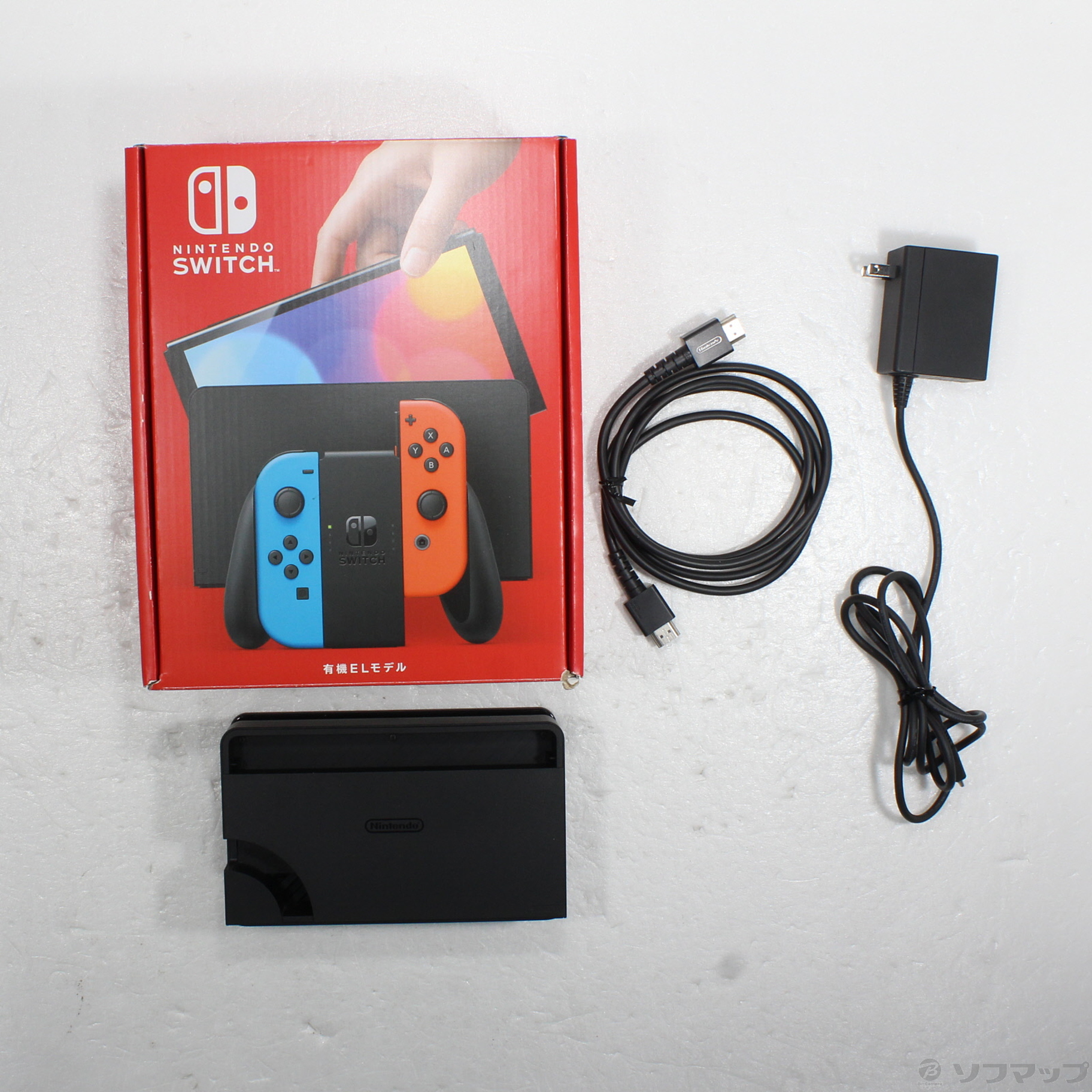 中古】Nintendo Switch 有機ELモデル Joy-Con(L) ネオンブルー