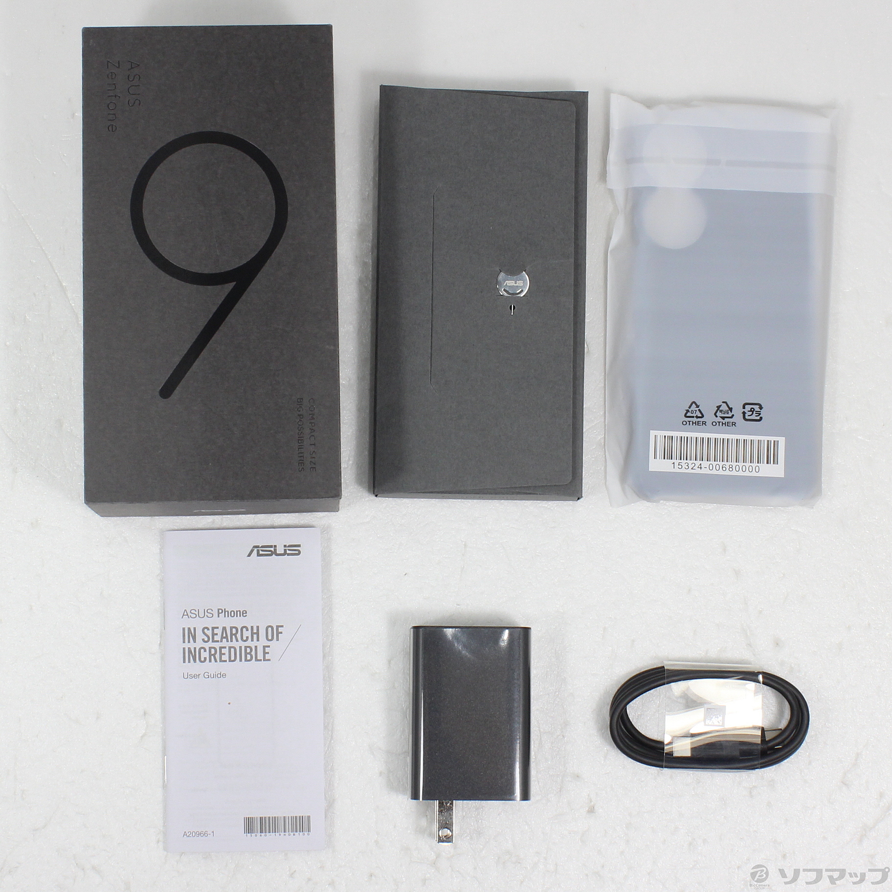 中古】Zenfone 9 256GB ミッドナイトブラック ZF9-BK8S256 SIM