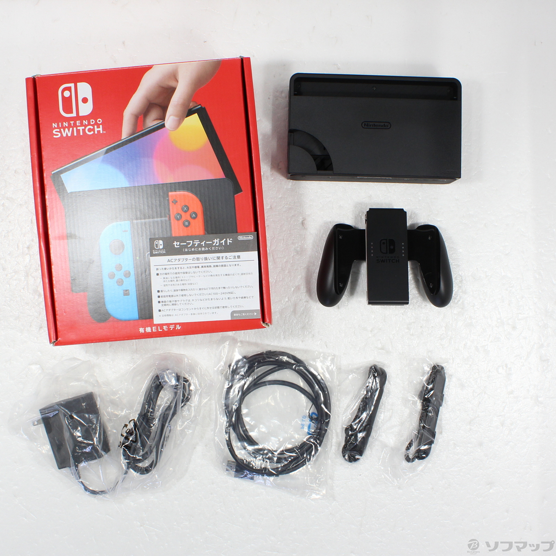 中古】Nintendo Switch 有機ELモデル Joy-Con(L) ネオンブルー