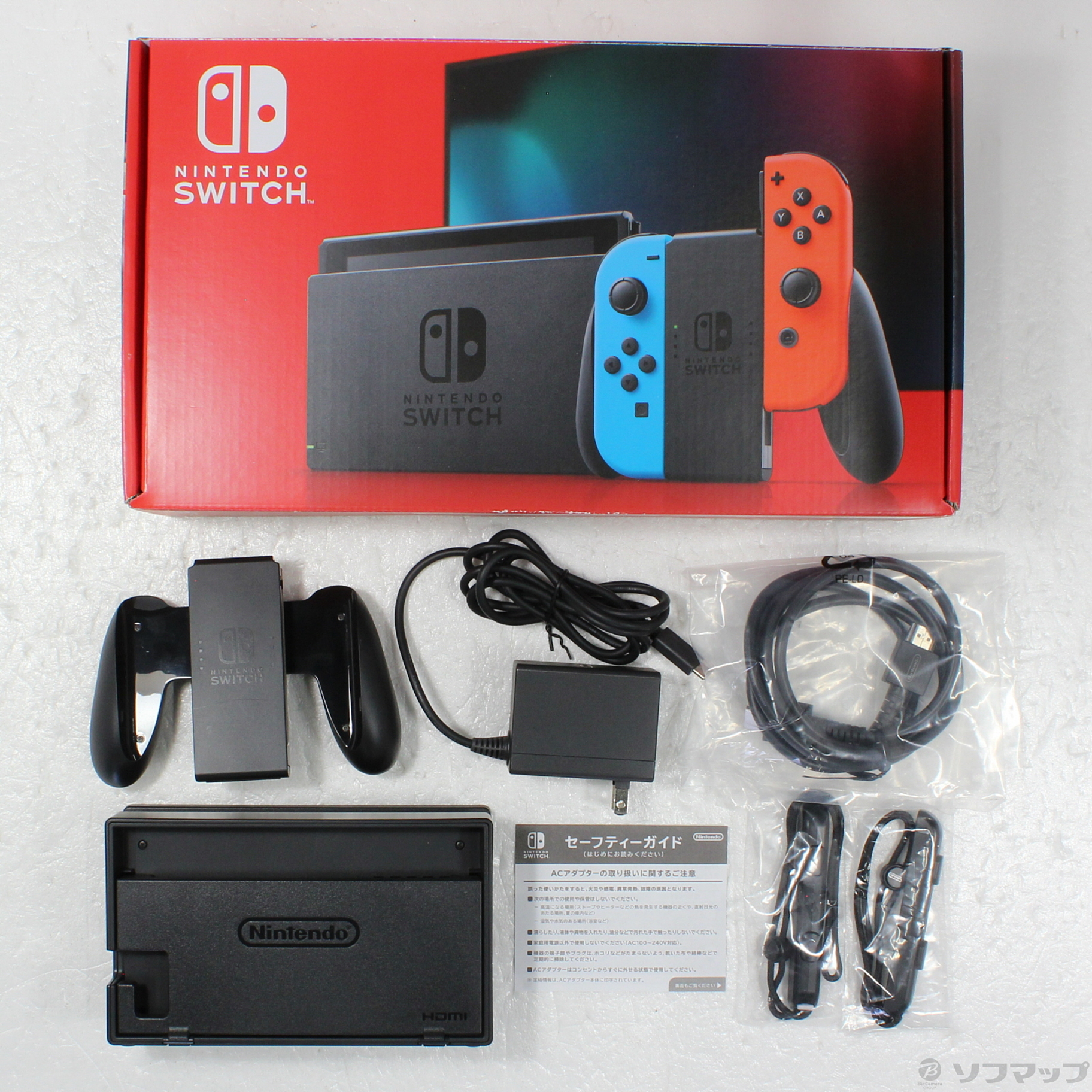 中古】Nintendo Switch Joy-Con (L) ネオンブルー／ (R) ネオンレッド