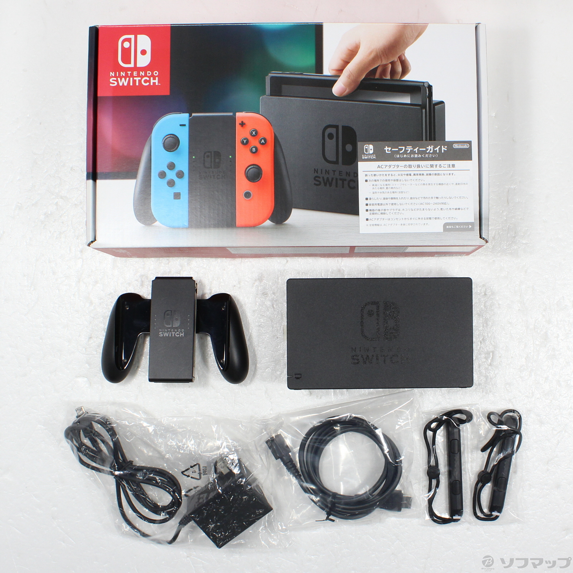 中古】Nintendo Switch Joy-Con (L) ネオンブルー／ (R) ネオンレッド