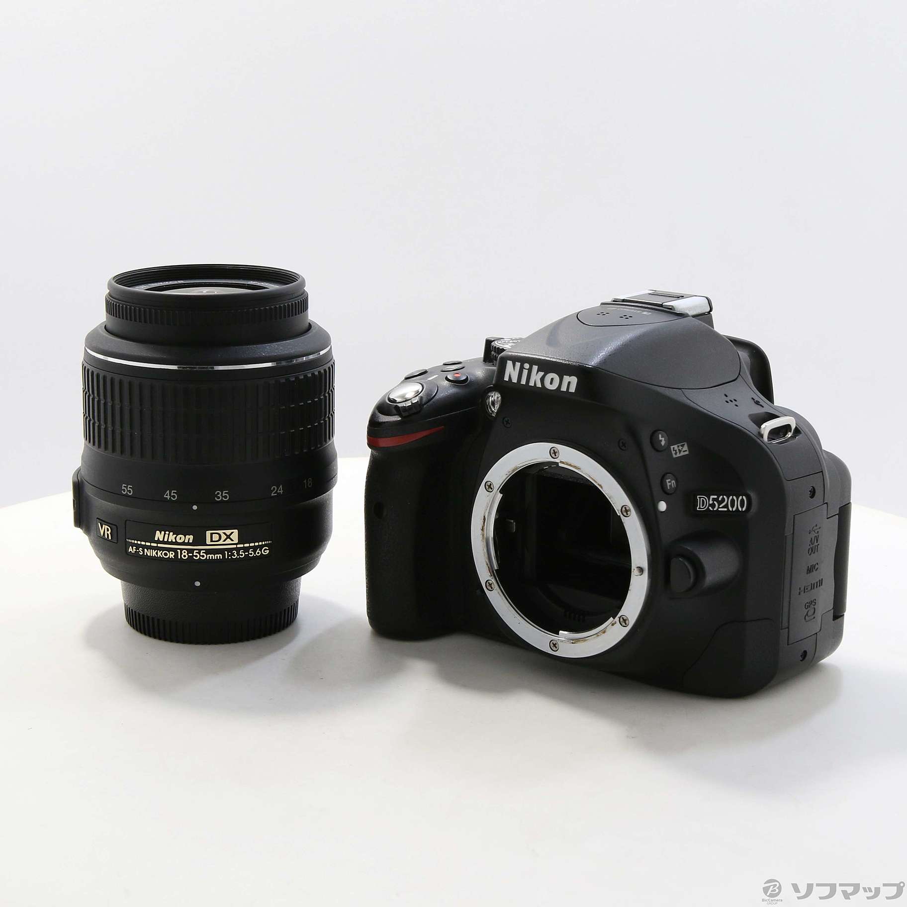 Nikon D5200 18-55VR レンズキット BLACK 中古】ニコン D5200 18-55 VR