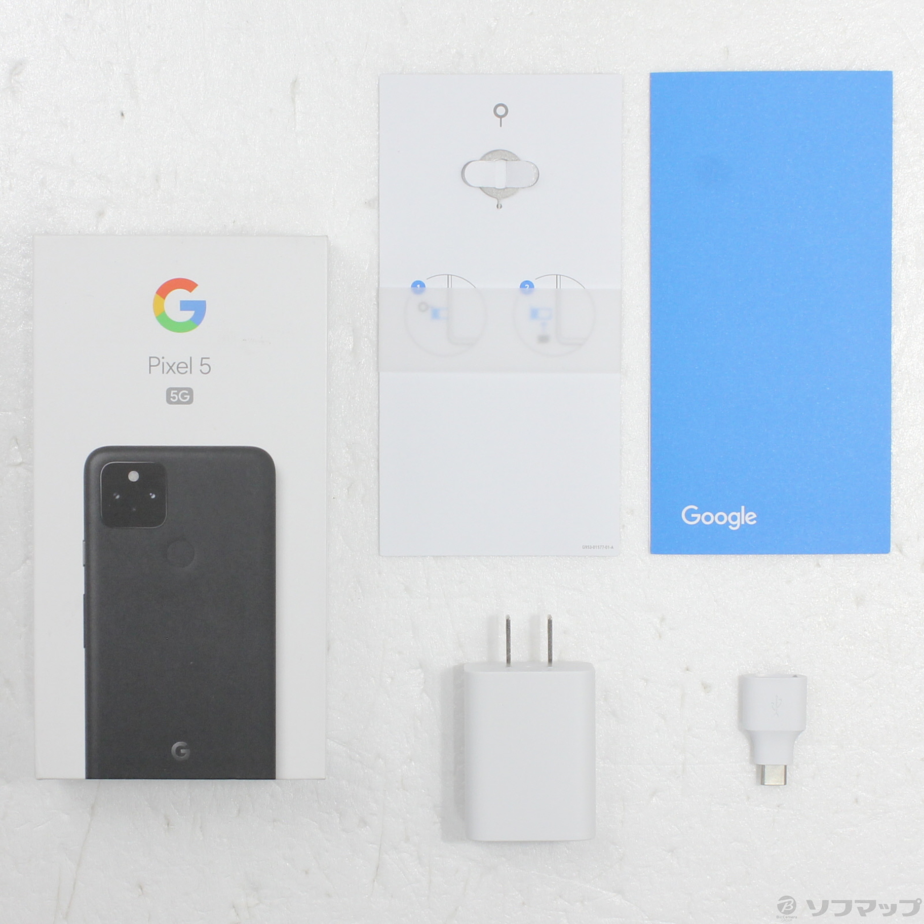 中古】Google Pixel 5 128GB ジャストブラック GA01316 auロック