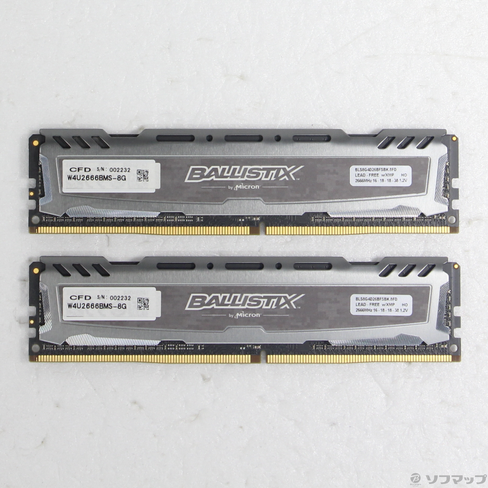 ★中古/W4U2666BMS-8G W4U2666BMS-8G | Ballistix ゲーミングモデル DDR4-2666