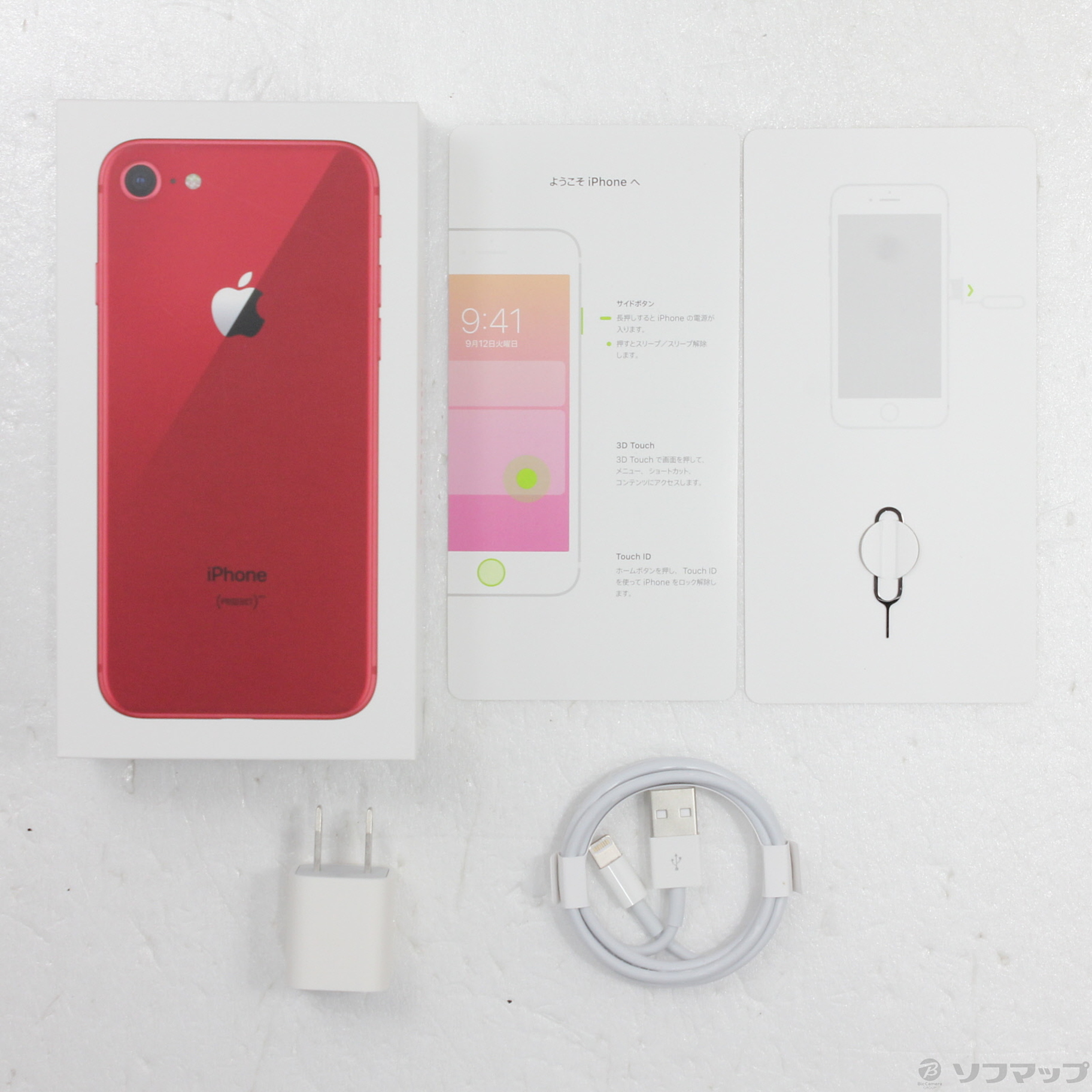 iPhone 8 レッド ホワイト 2台セット 第2世代】iPhoneSE 128GB レッド MXD22J/A A2296【国内版 SIM