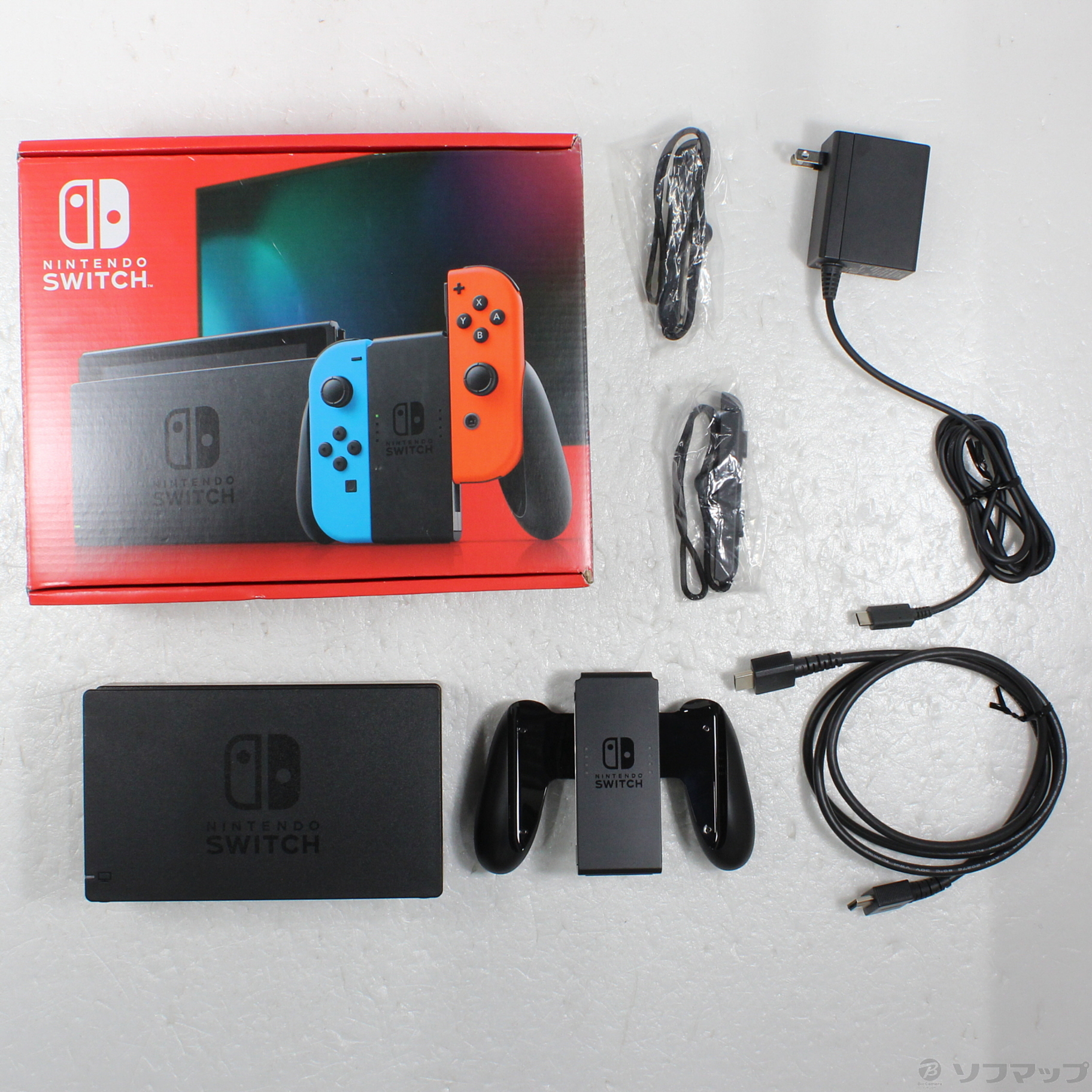 中古品〕 Nintendo Switch Joy-Con (L) ネオンブルー／ (R) ネオン