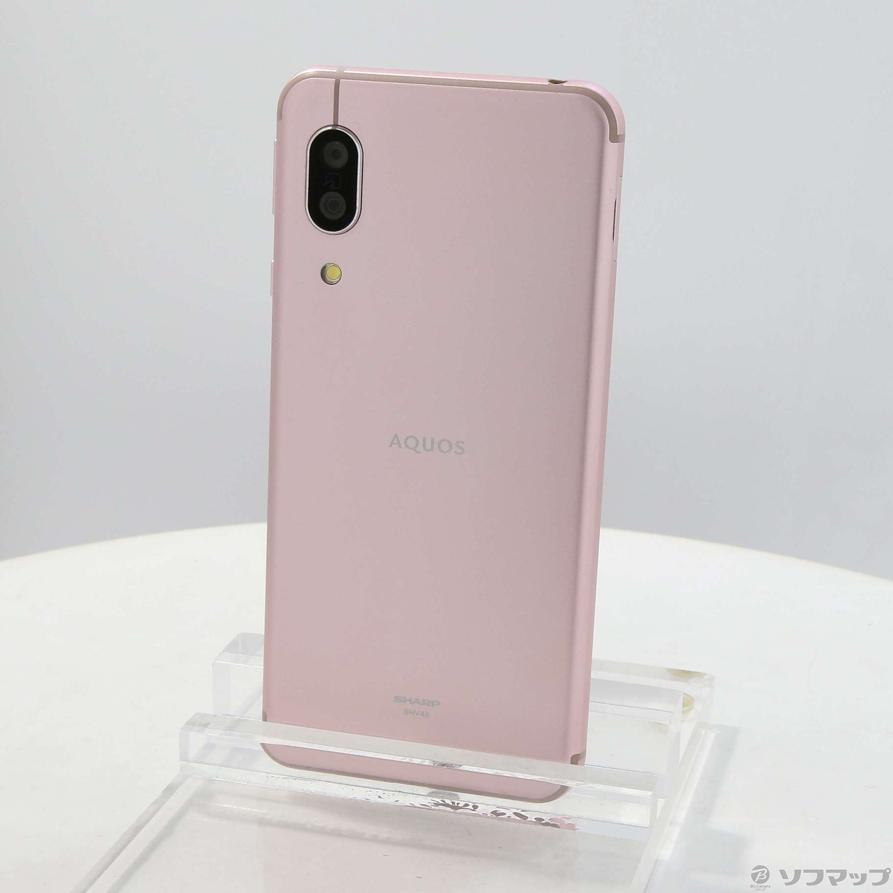 中古】AQUOS sense3 64GB ソフトピンク SHV45 auロック解除SIMフリー