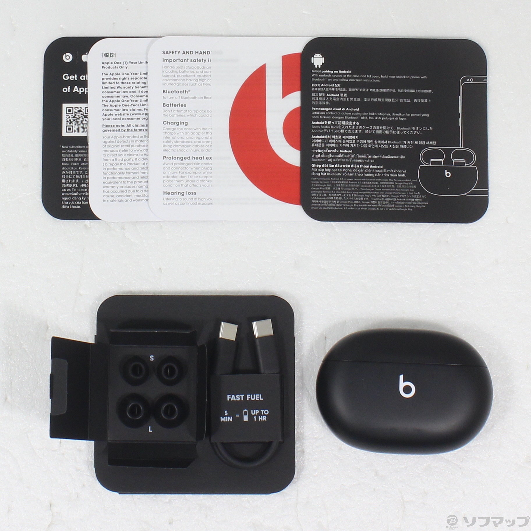 中古】〔展示品〕 Beats Studio Buds MJ4X3PA／A ブラック 