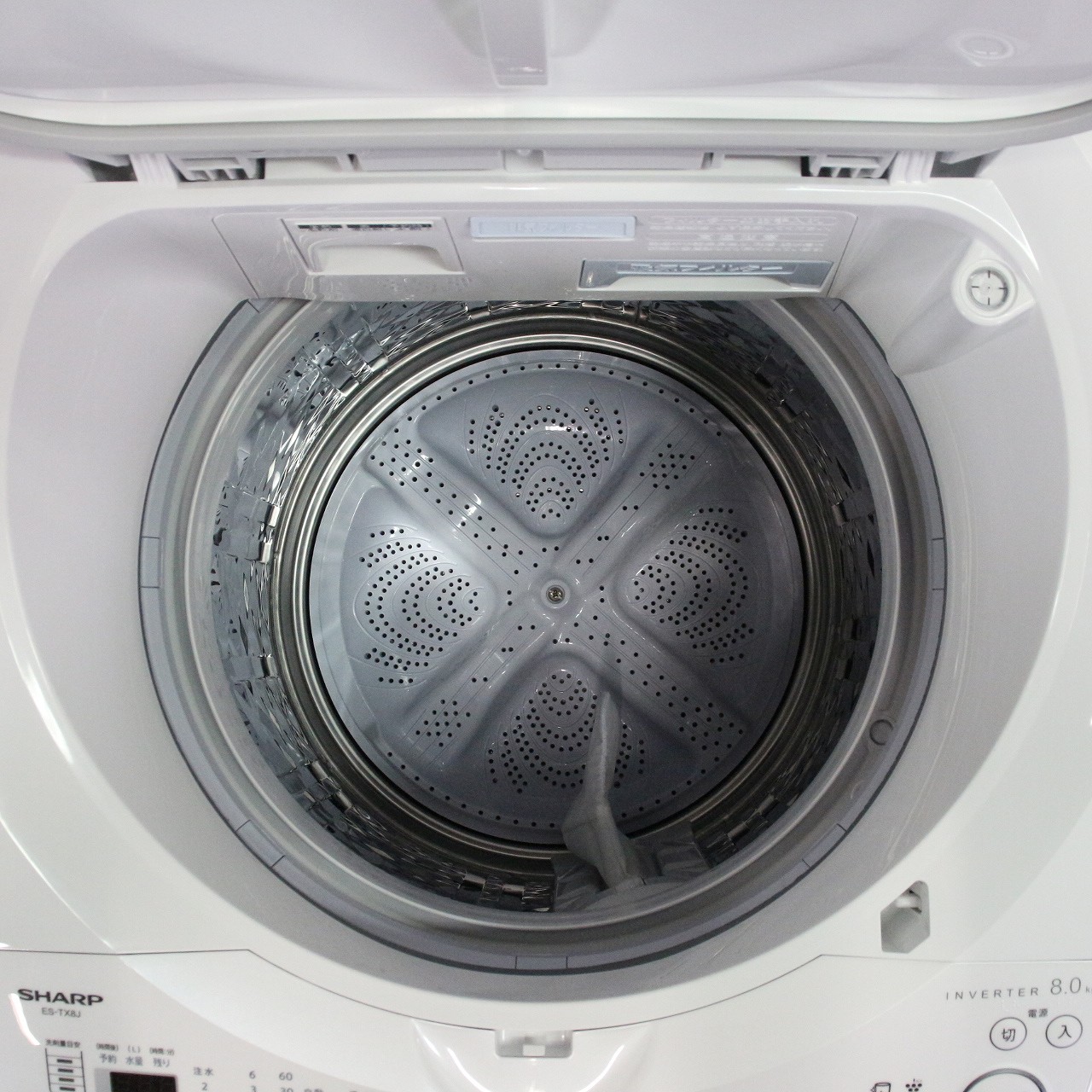 中古】〔中古品〕 ES-TX8J-W 縦型乾燥洗濯機 ホワイト系 [洗濯8.0kg