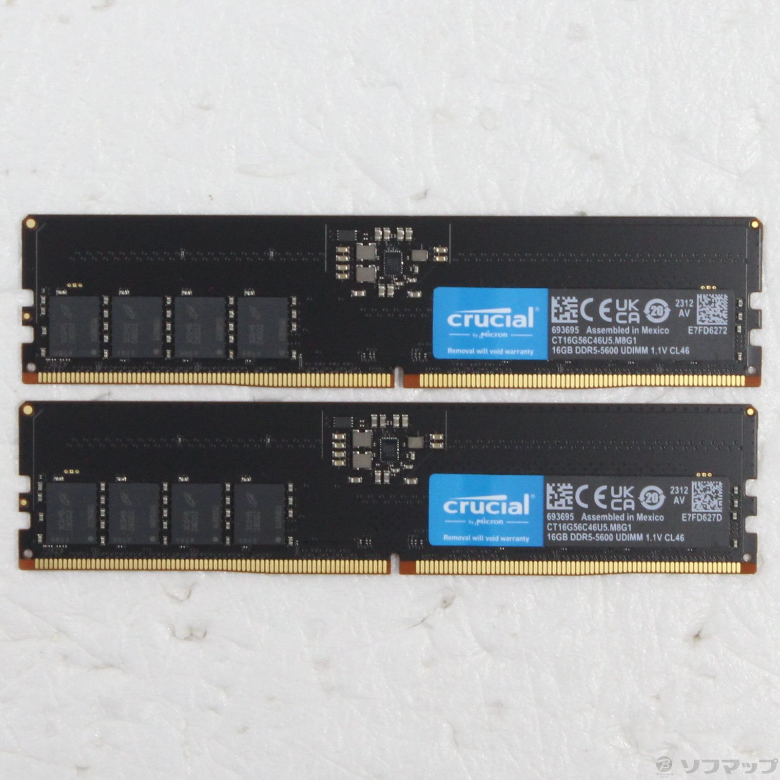 〔中古品〕 CT2K16G56C46U5 32GB 16GB×2枚組 中古】CT2K16G56C46U5 32GB 16GB×2枚組 [2133067205809] - リコレ