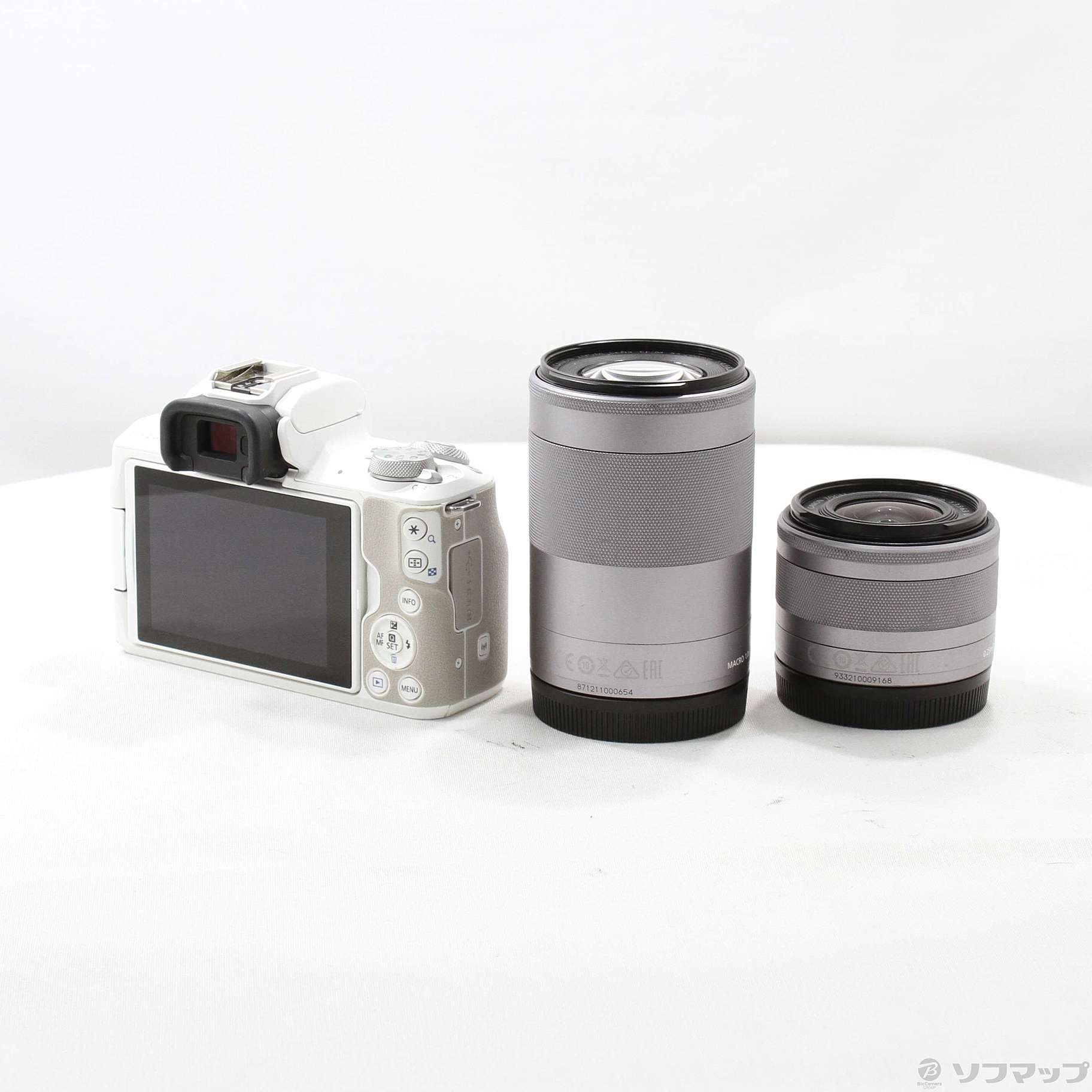 中古】EOS Kiss M2 ダブルズームキット ホワイト [2133067315614