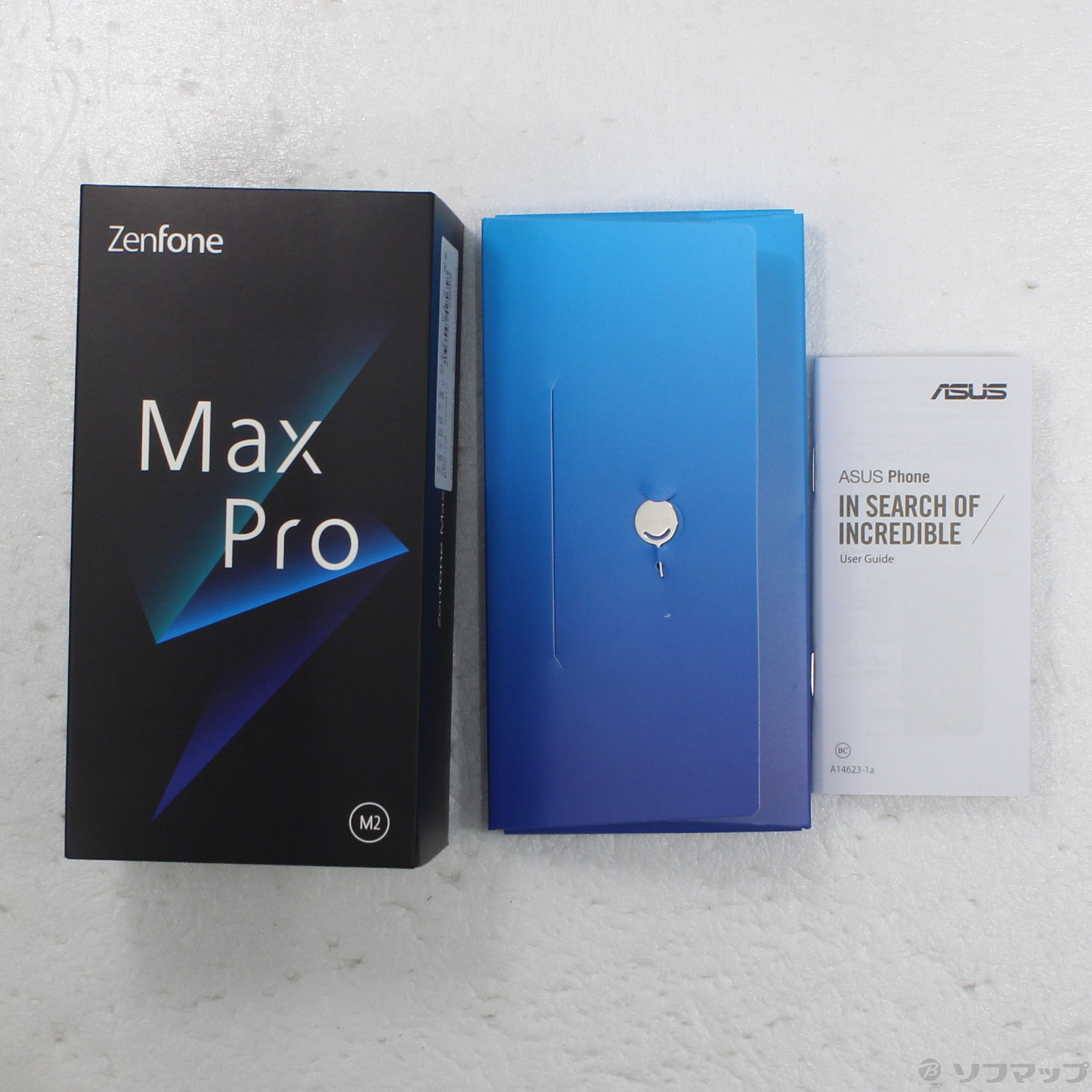 中古】ZenFone Max Pro M2 64GB ミッドナイトブルー ZB631KL