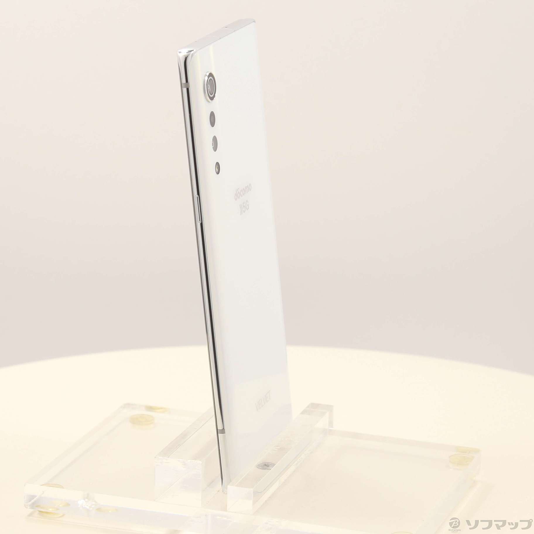 中古】LG VELVET 128GB オーロラホワイト L-52A docomoロック