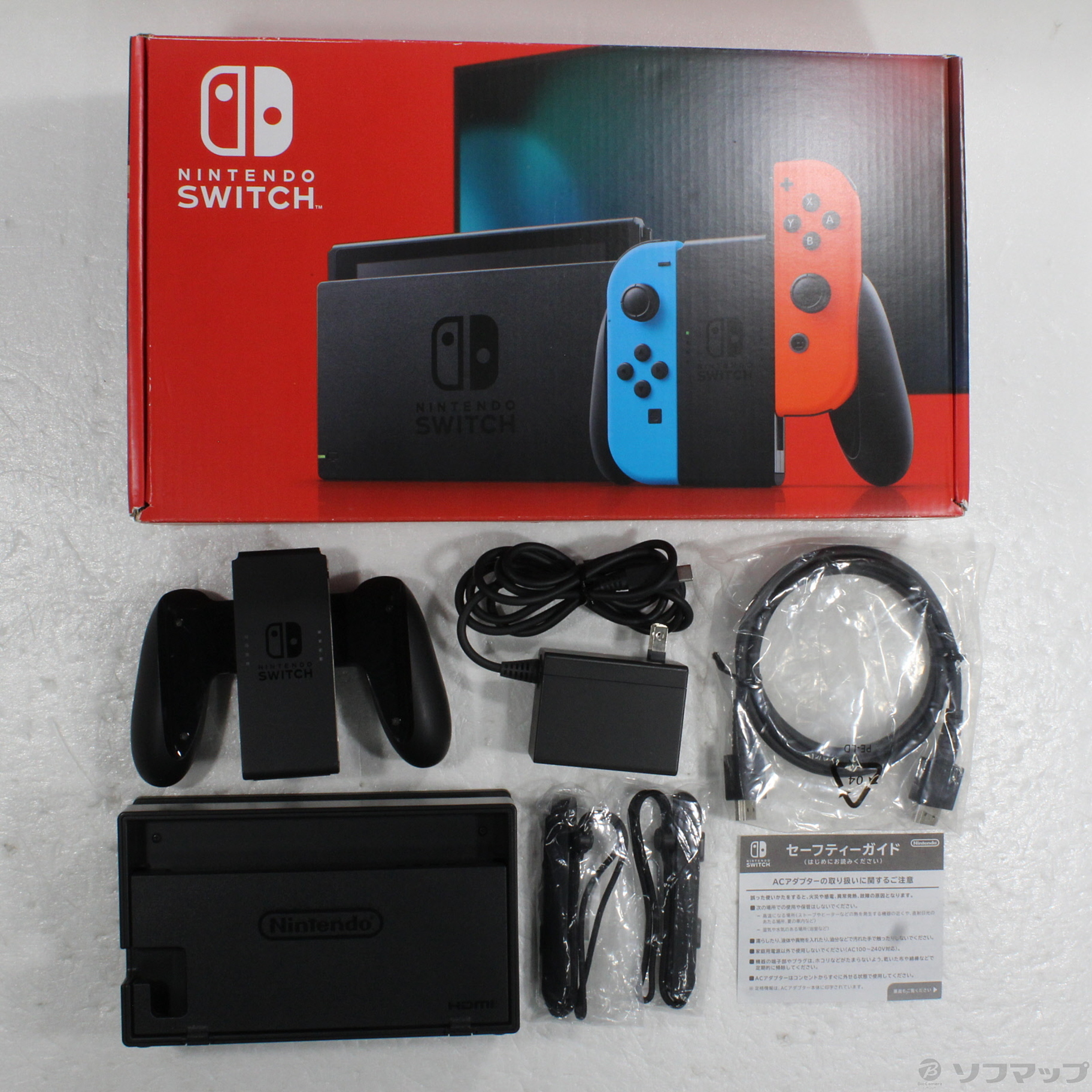 中古】Nintendo Switch Joy-Con (L) ネオンブルー／ (R) ネオンレッド