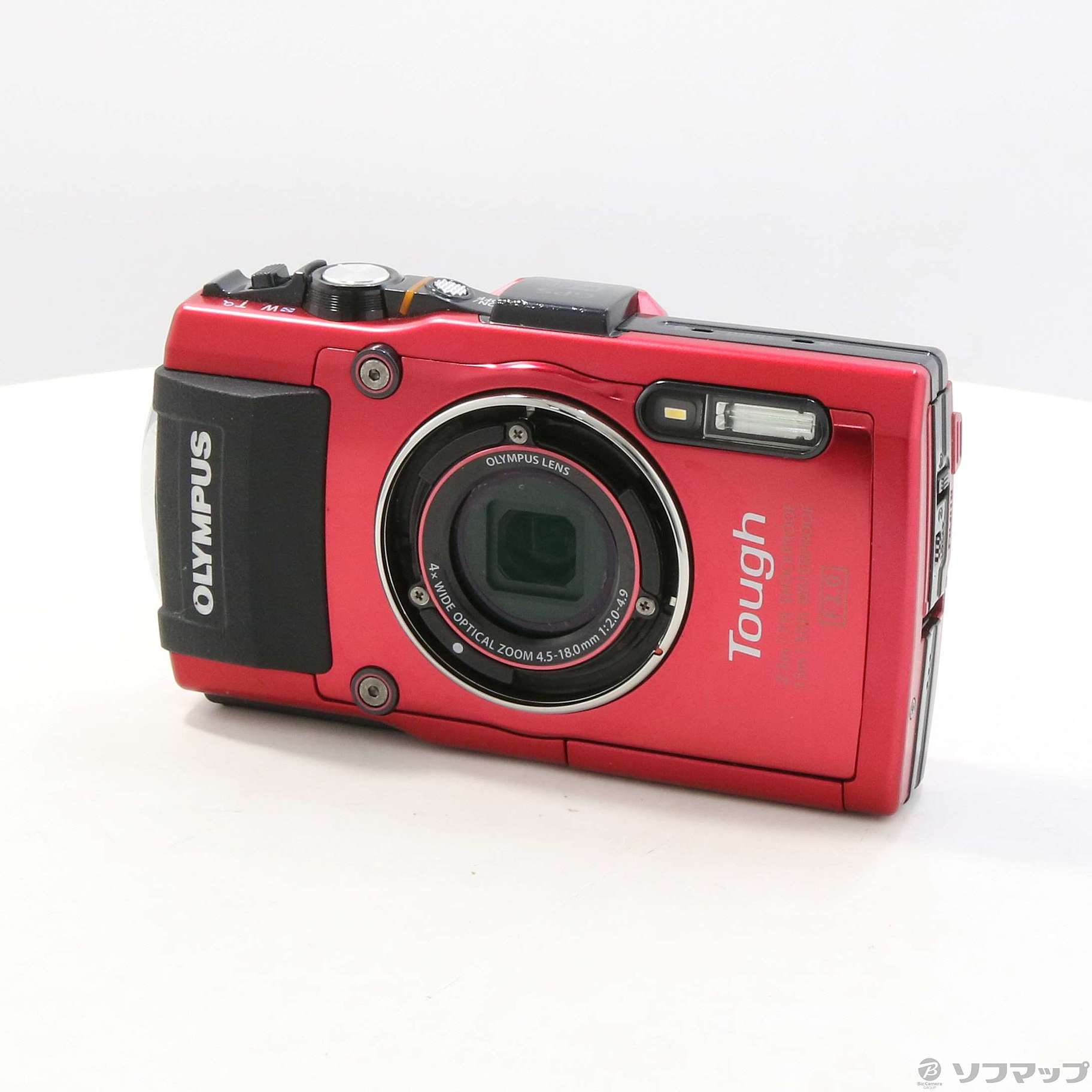 中古品〕 OLYMPUS STYLUS TG-4 RED Tough (4倍／防水／SDXC／レッド