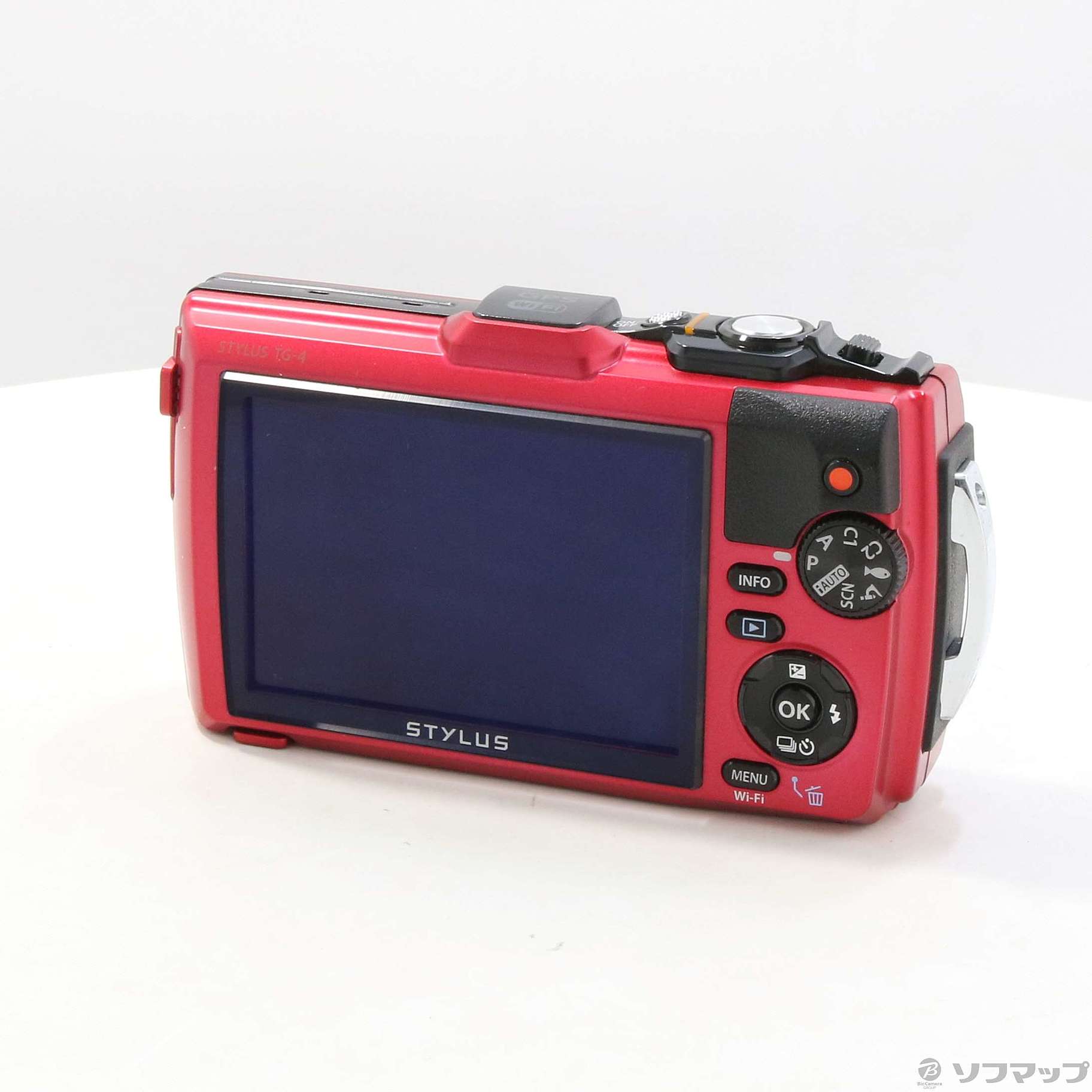 中古品〕 OLYMPUS STYLUS TG-4 RED Tough (4倍／防水／SDXC／レッド