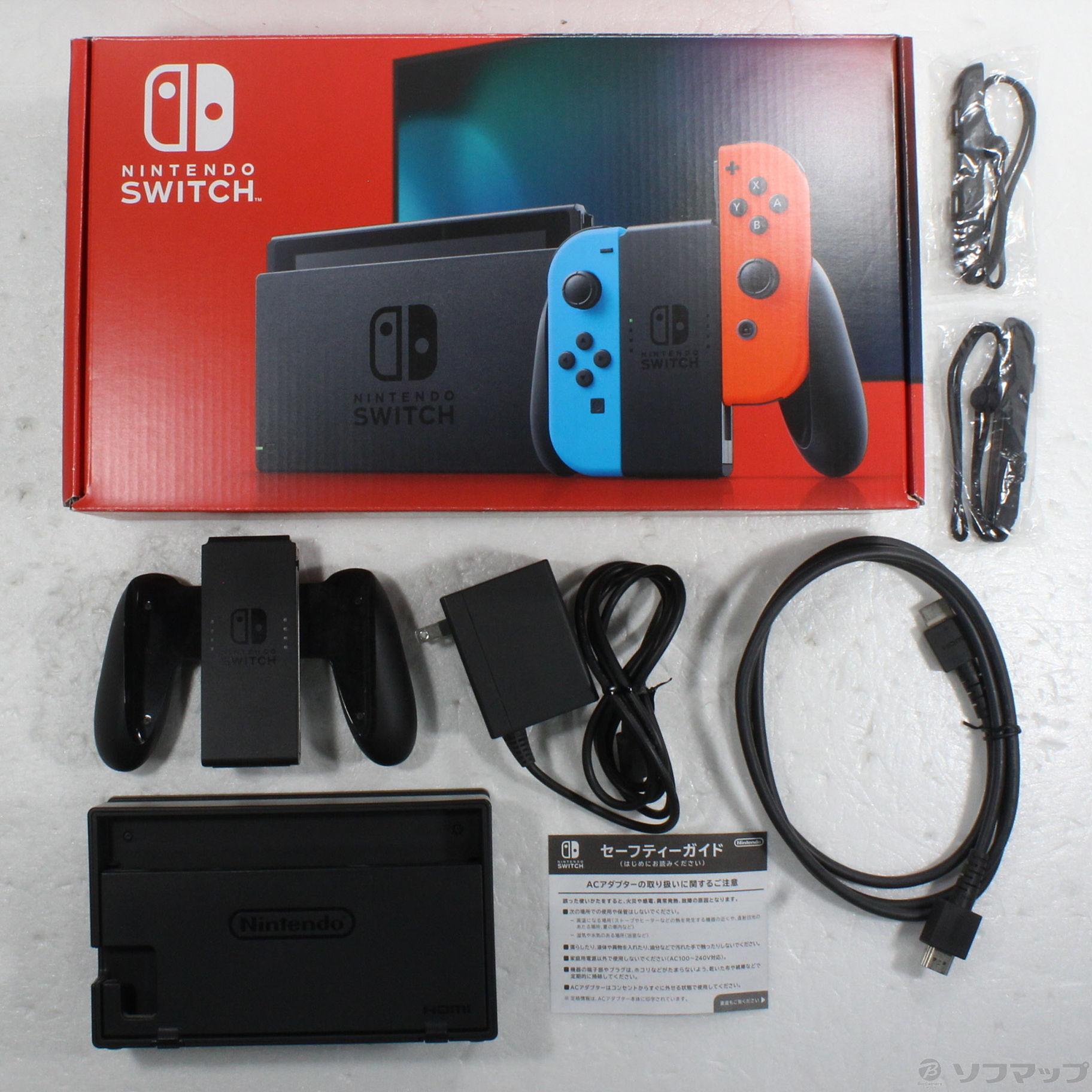 中古品〕 Nintendo Switch Joy-Con (L) ネオンブルー／ (R) ネオン