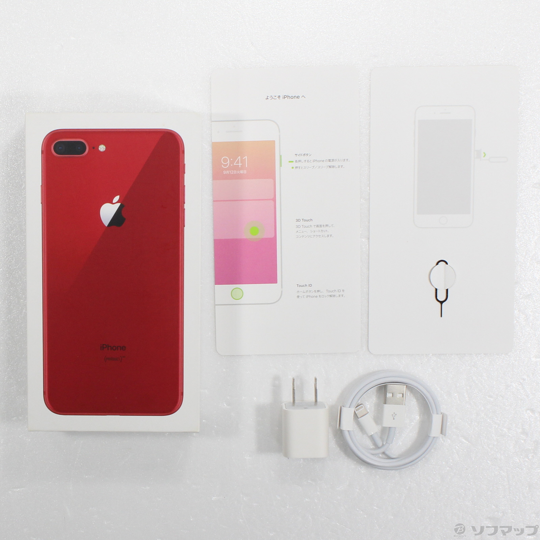 中古品〕 iPhone8 Plus 256GB レッド MRTM2J／A SoftBank｜の通販は