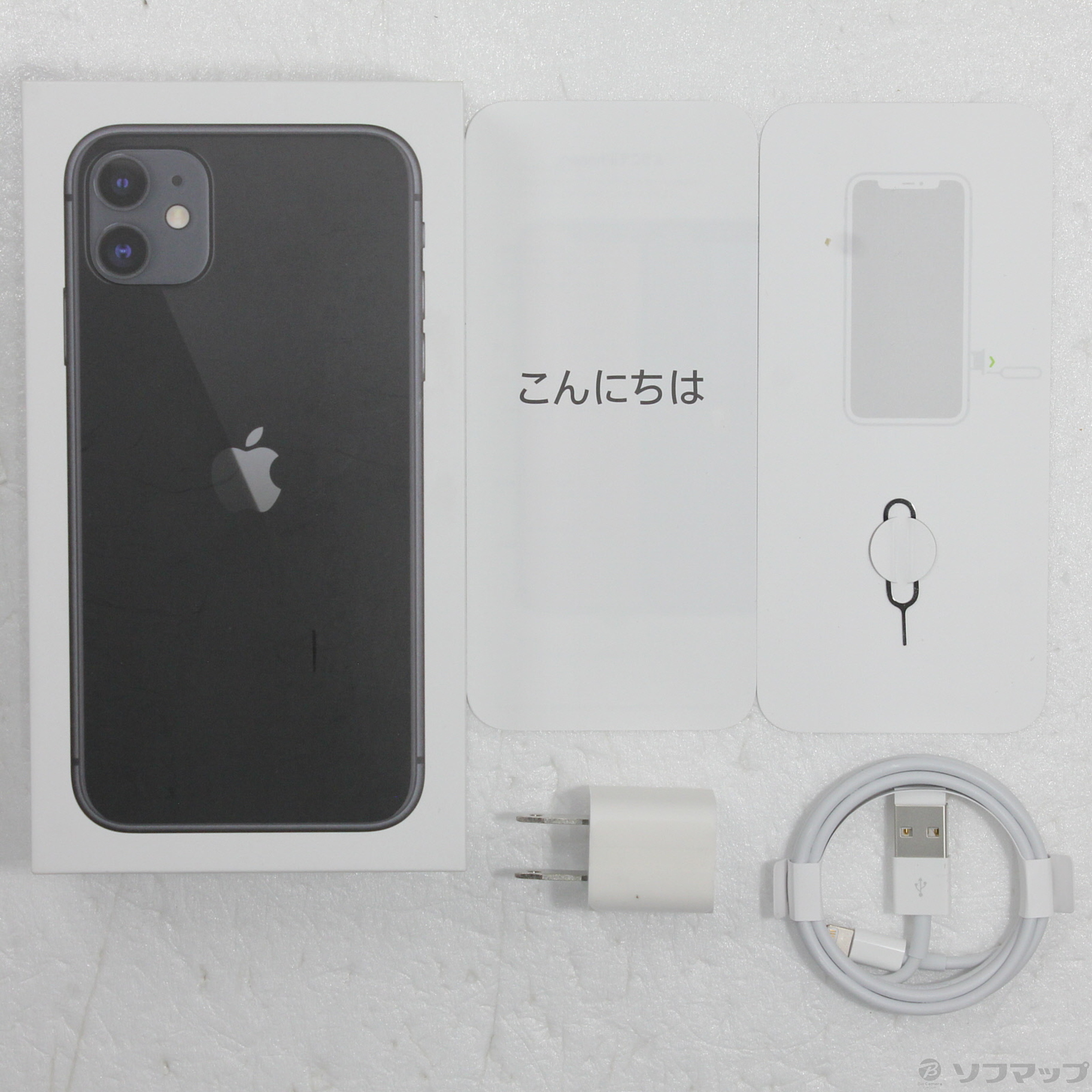 中古】iPhone11 128GB ブラック MWM02J／A SoftBank [2133068195413 